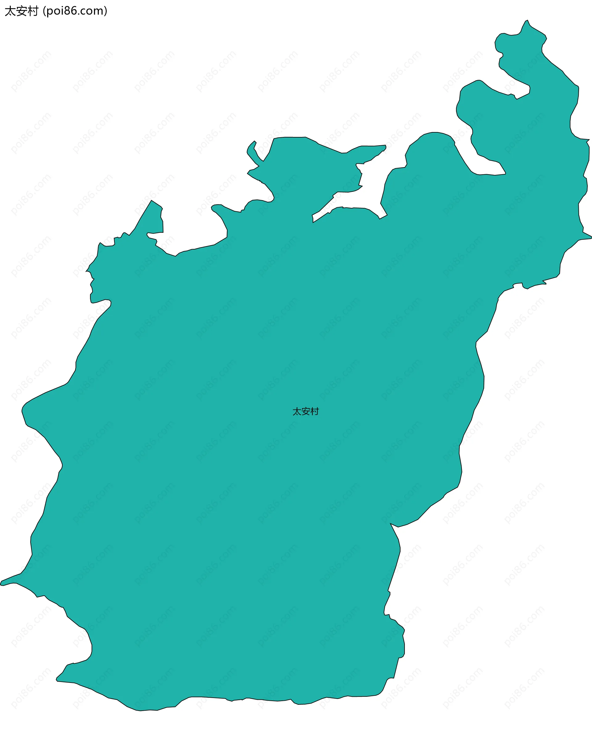 太安村边界地图
