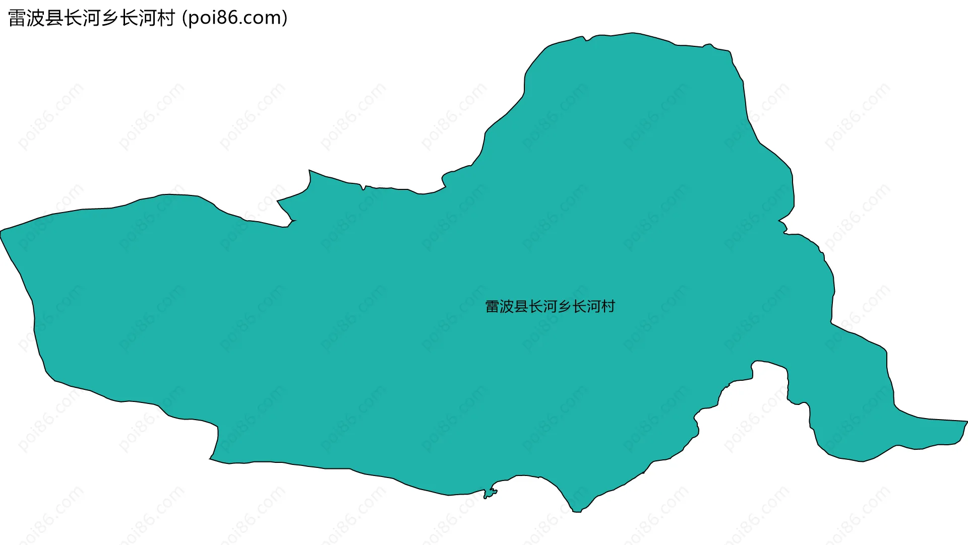 雷波县长河乡长河村边界地图