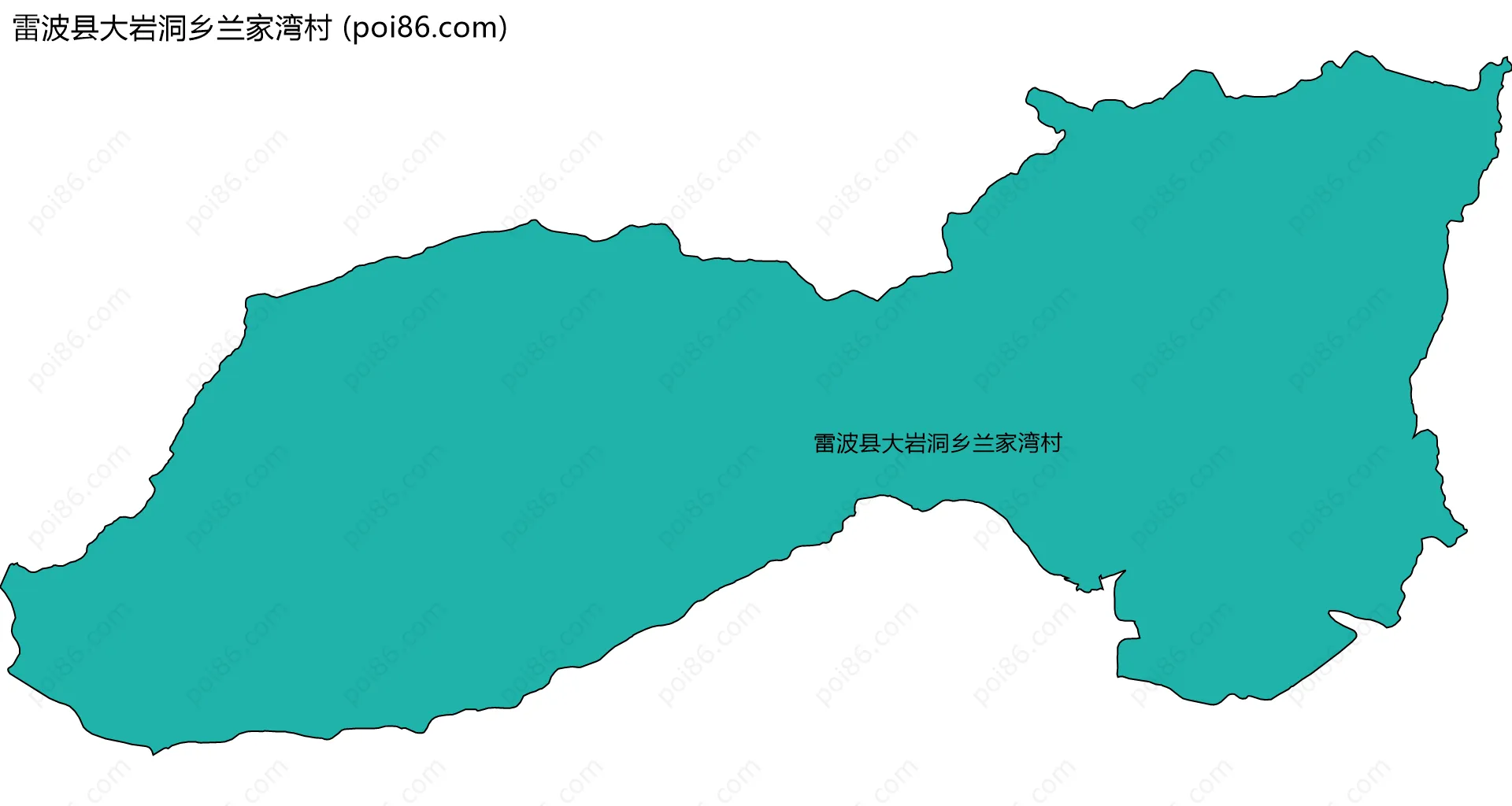 雷波县大岩洞乡兰家湾村边界地图