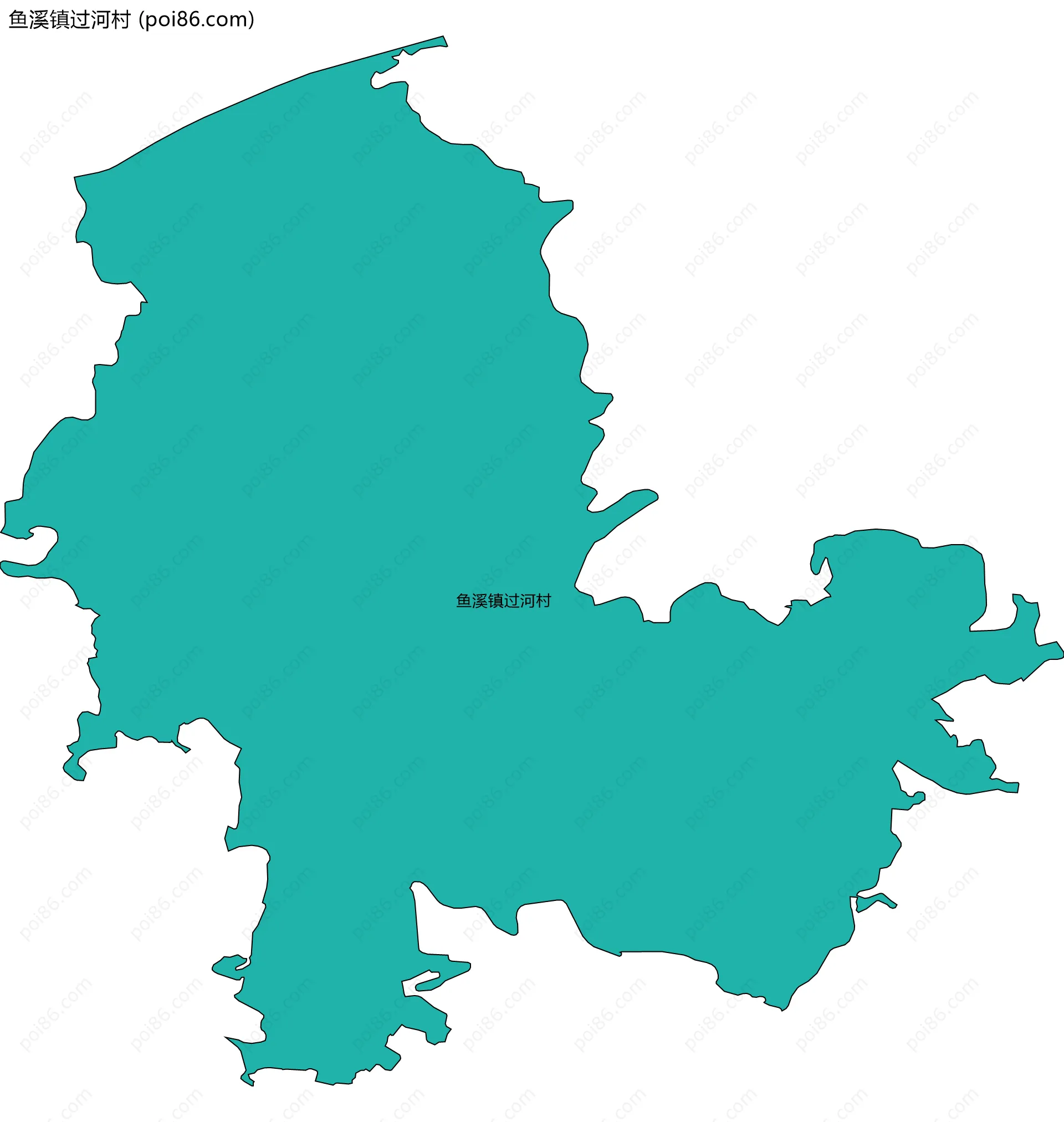 鱼溪镇过河村边界地图
