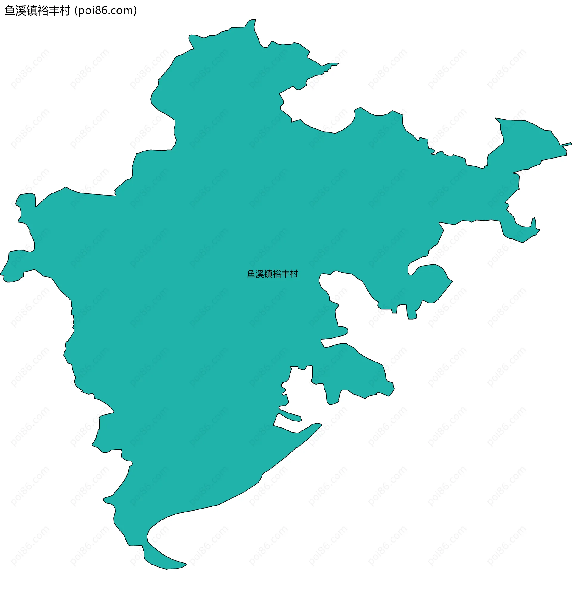 鱼溪镇裕丰村边界地图