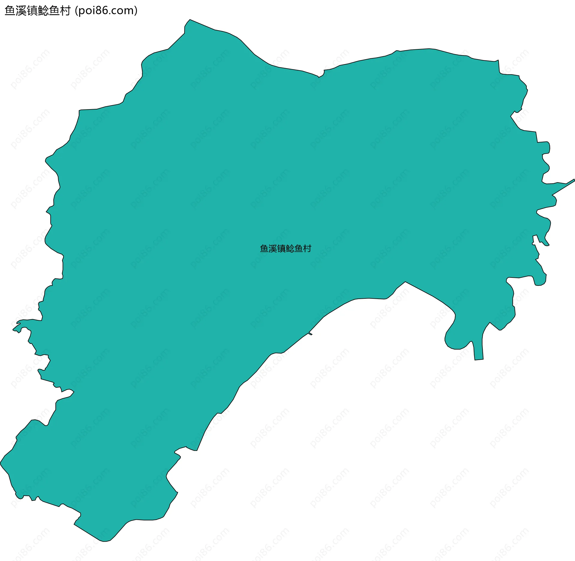 鱼溪镇鲶鱼村边界地图