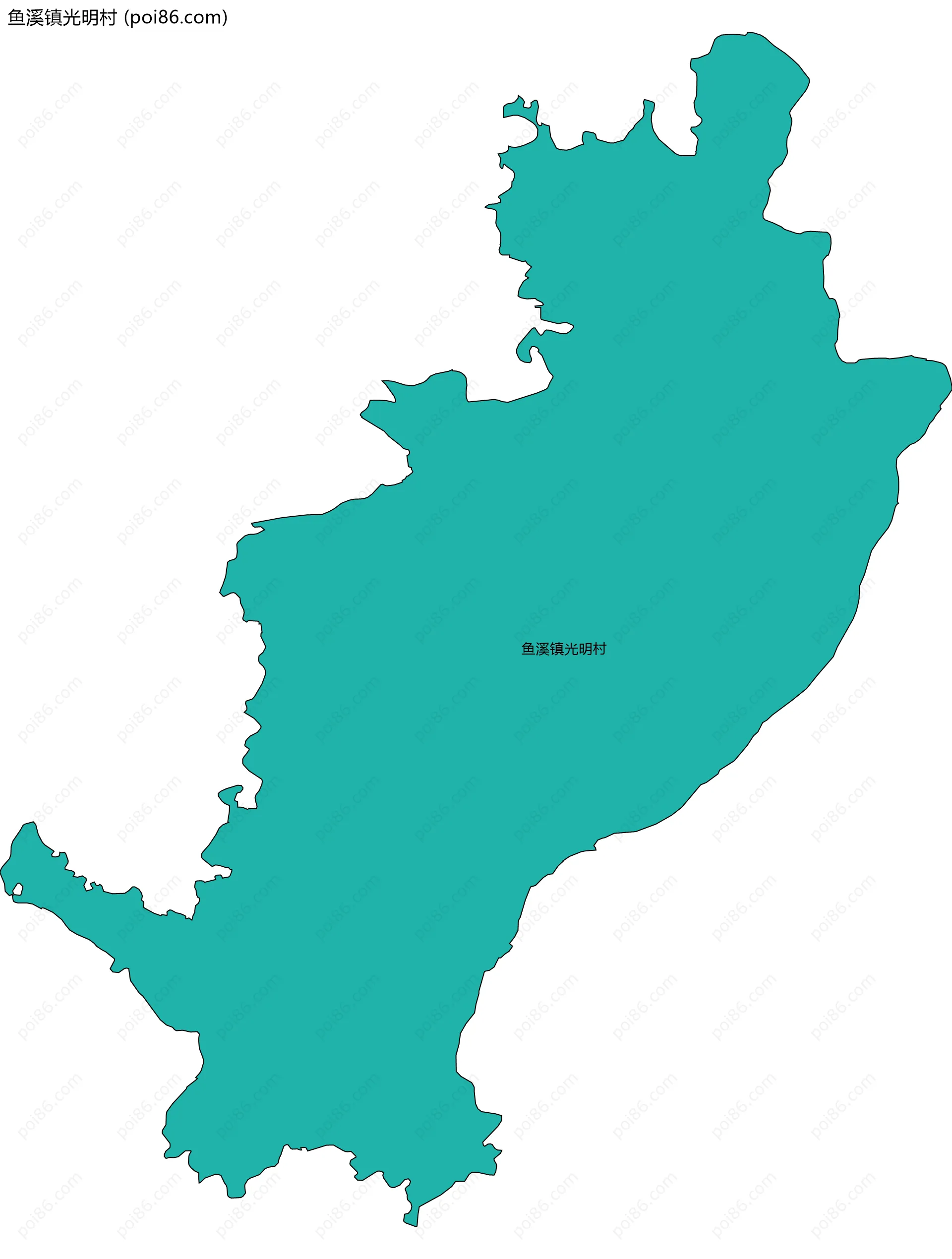 鱼溪镇光明村边界地图