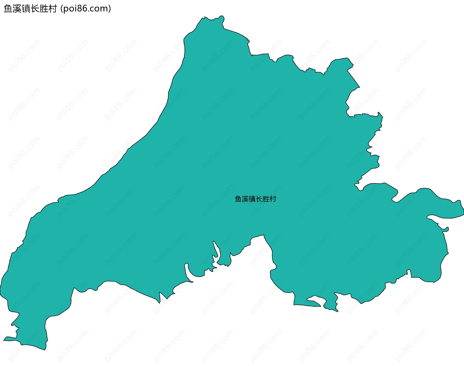 鱼溪镇长胜村边界地图