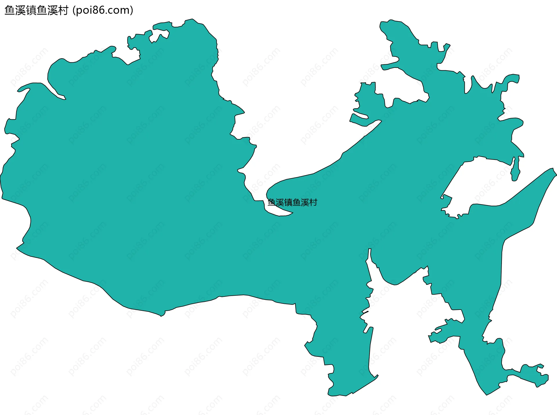 鱼溪镇鱼溪村边界地图