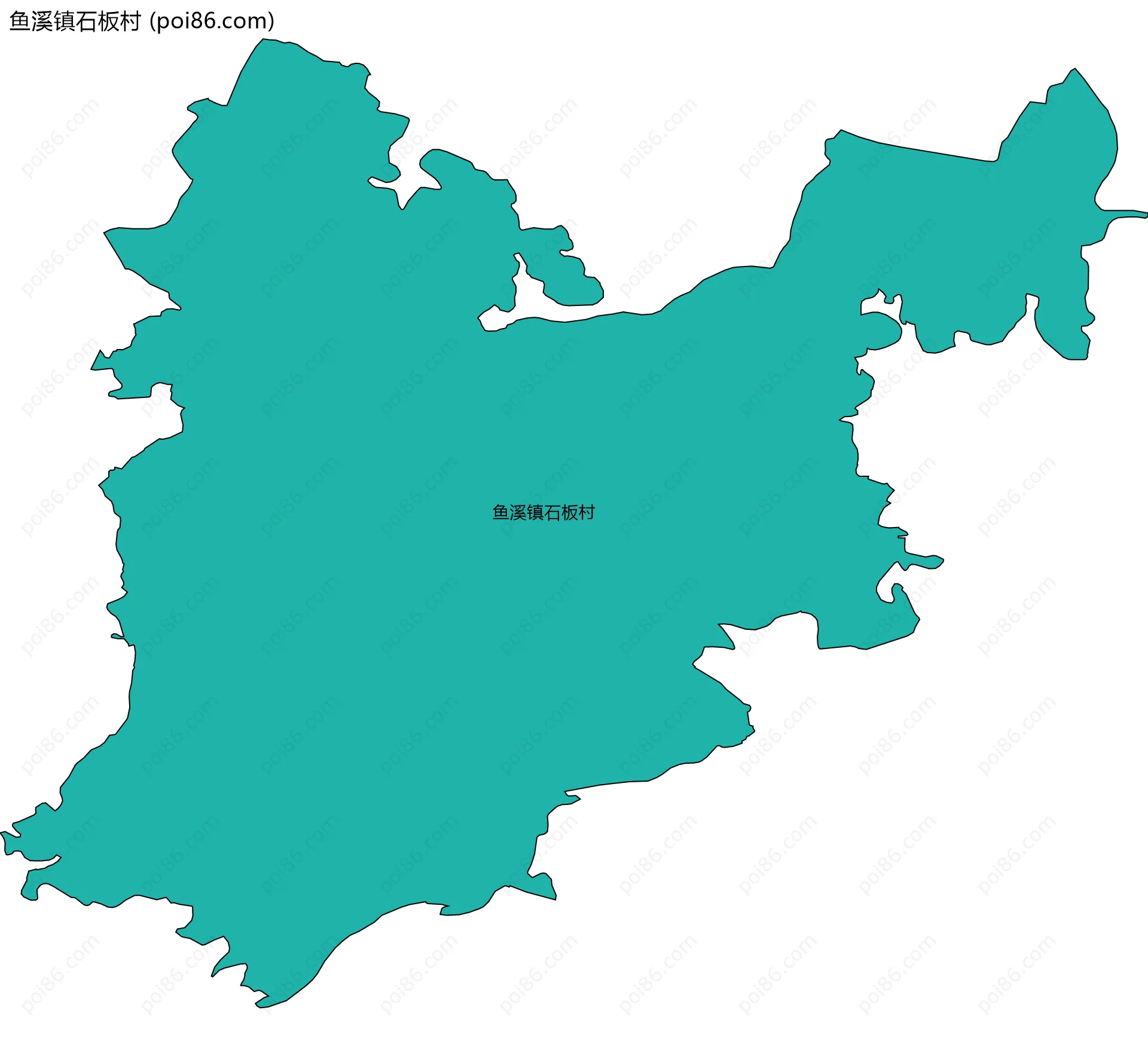 鱼溪镇石板村边界地图