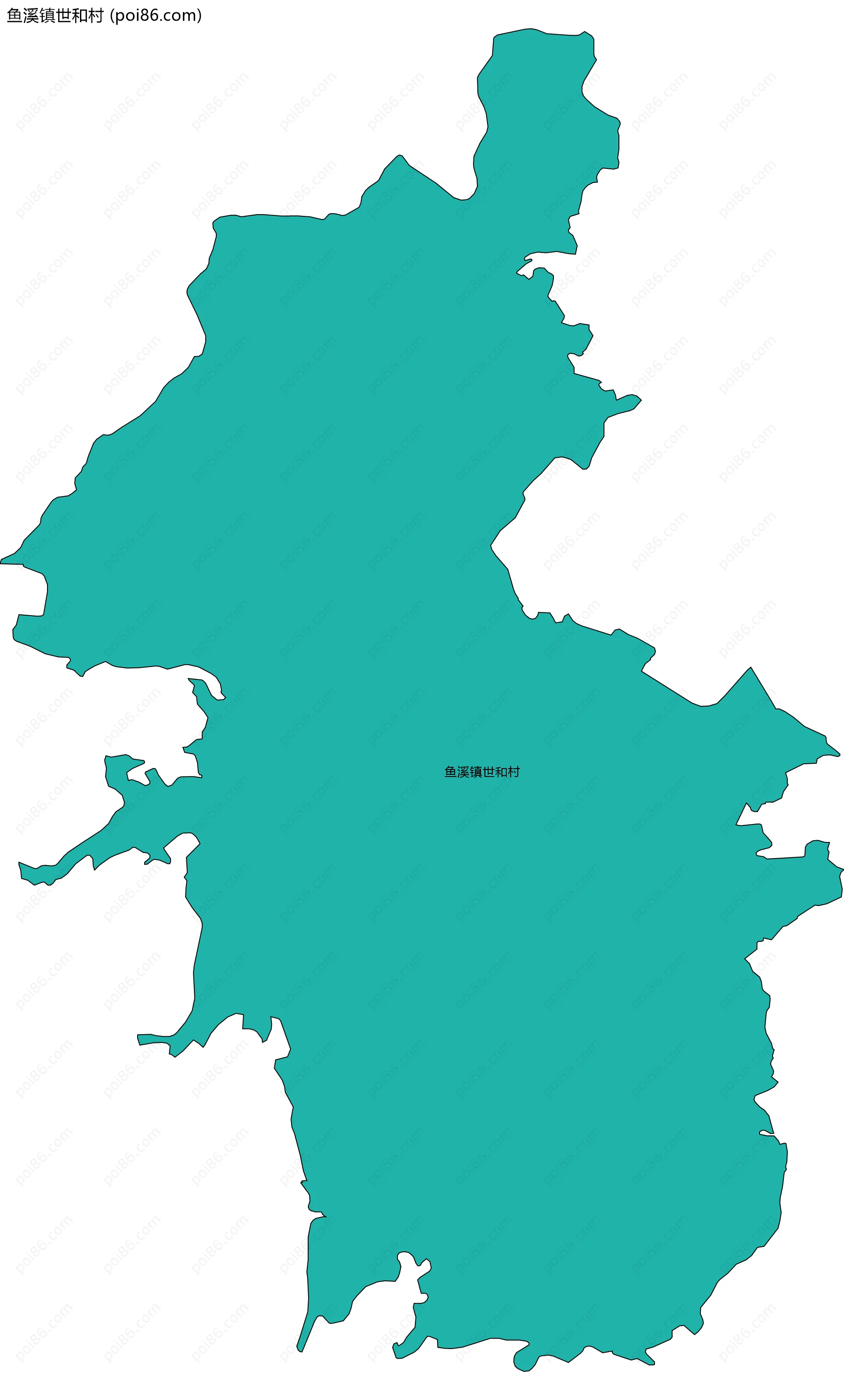 鱼溪镇世和村边界地图