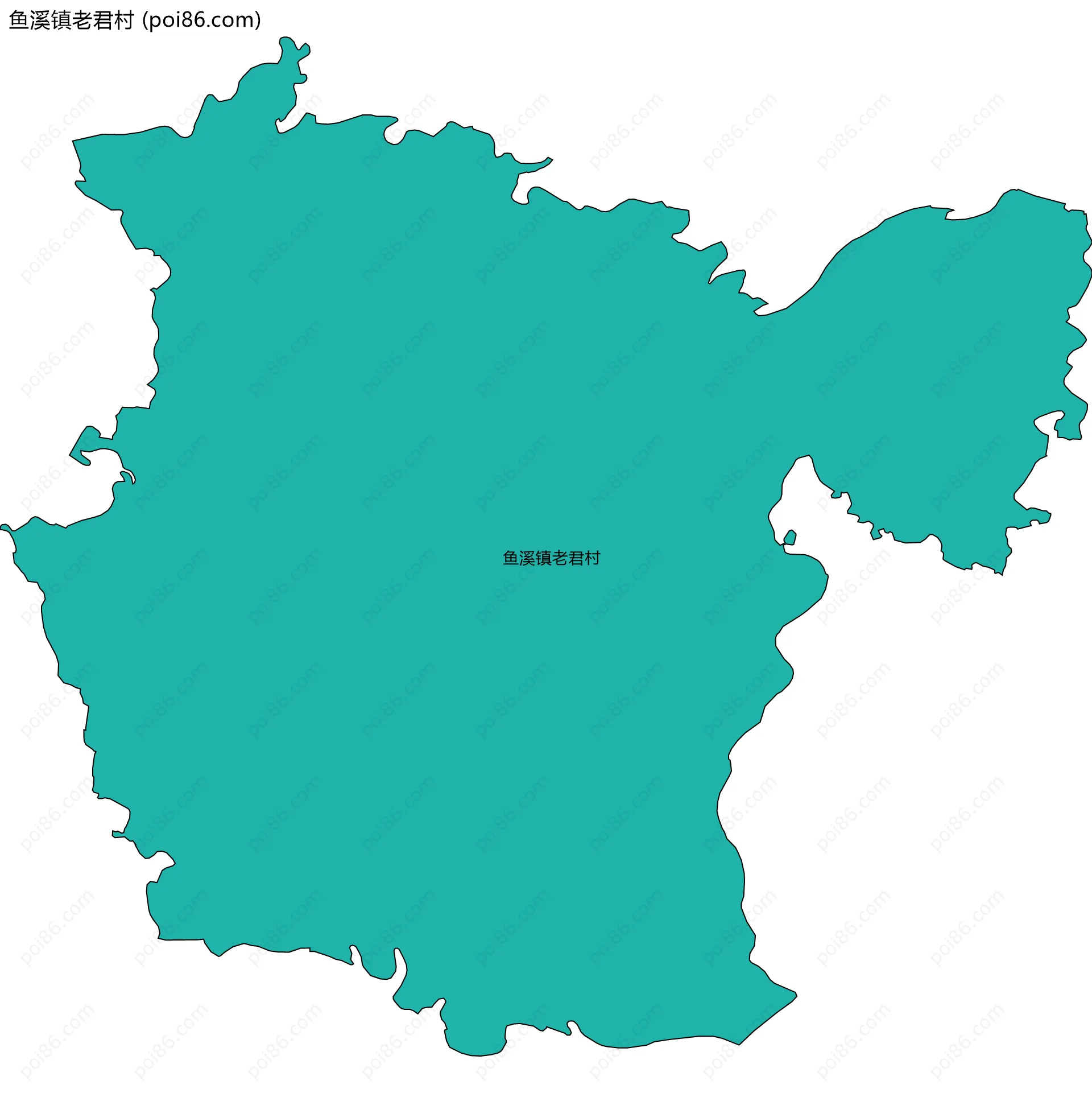 鱼溪镇老君村边界地图