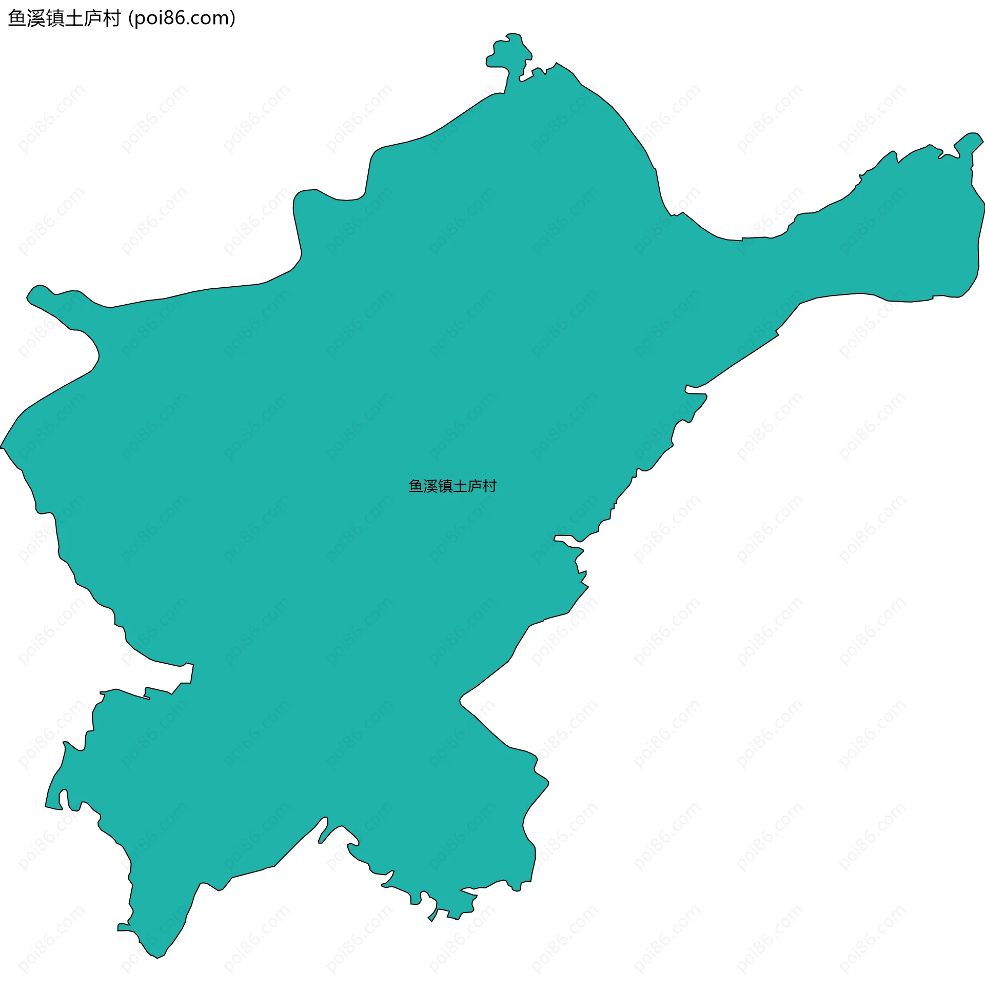 鱼溪镇土庐村边界地图