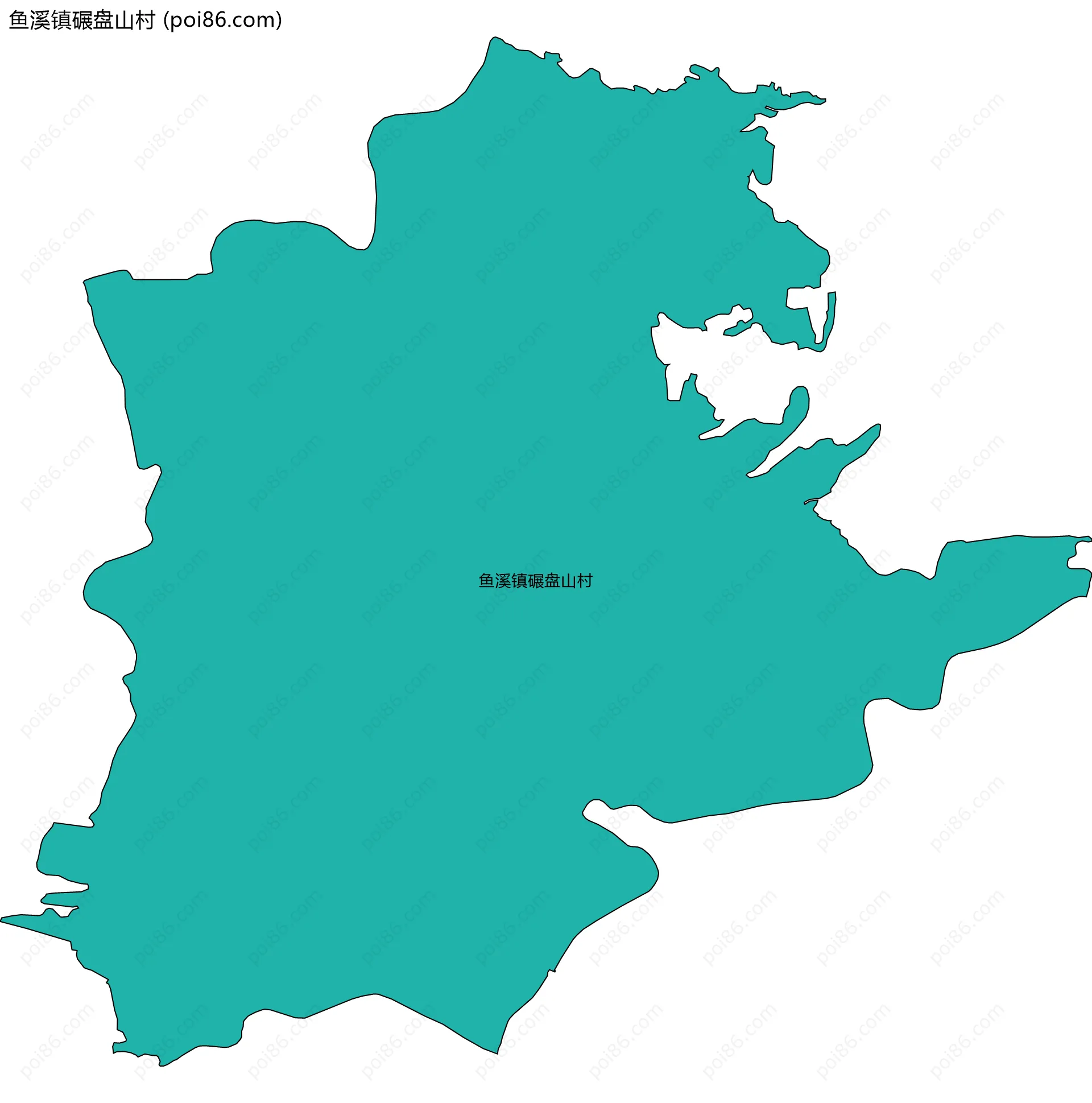 鱼溪镇碾盘山村边界地图