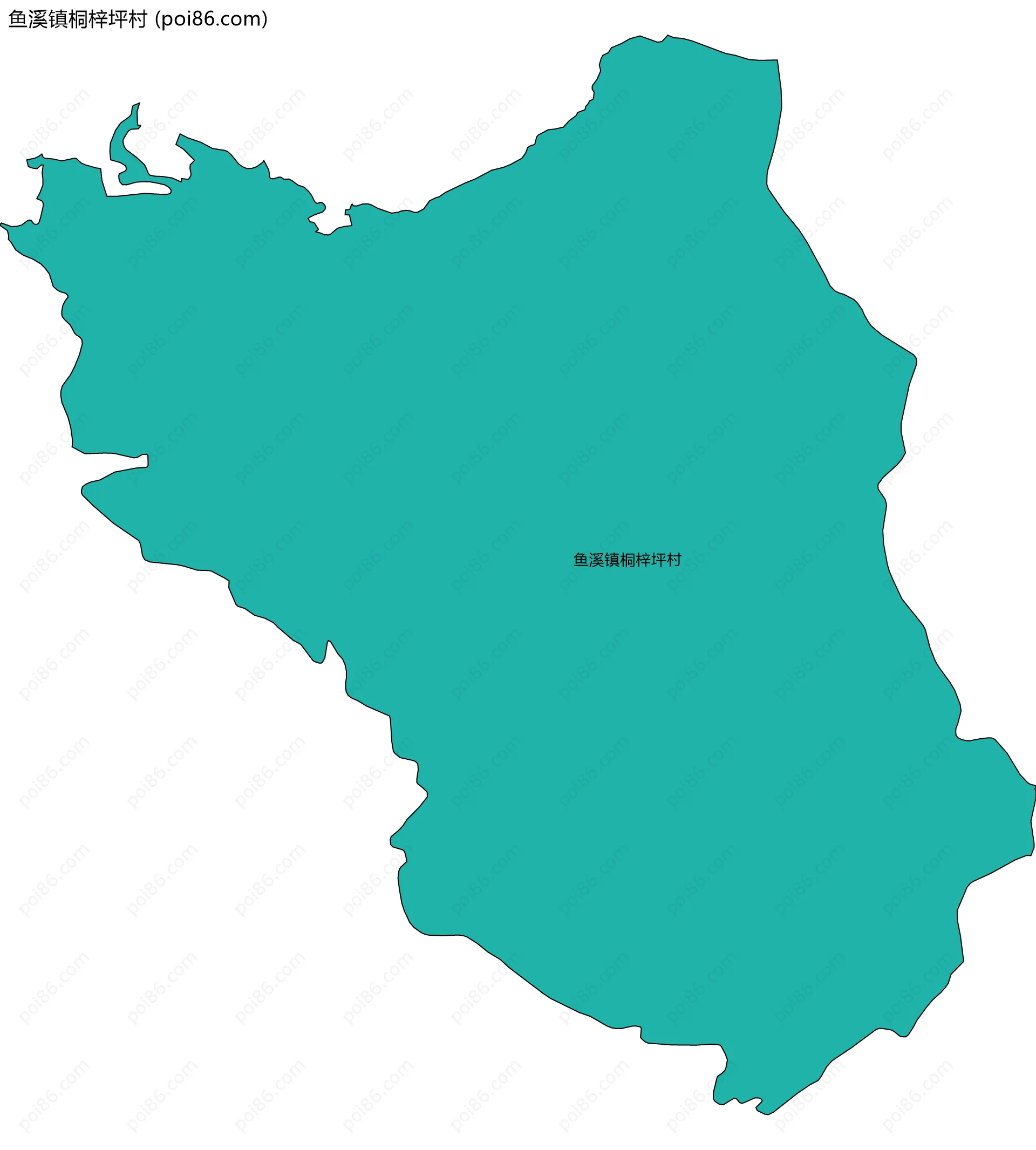 鱼溪镇桐梓坪村边界地图