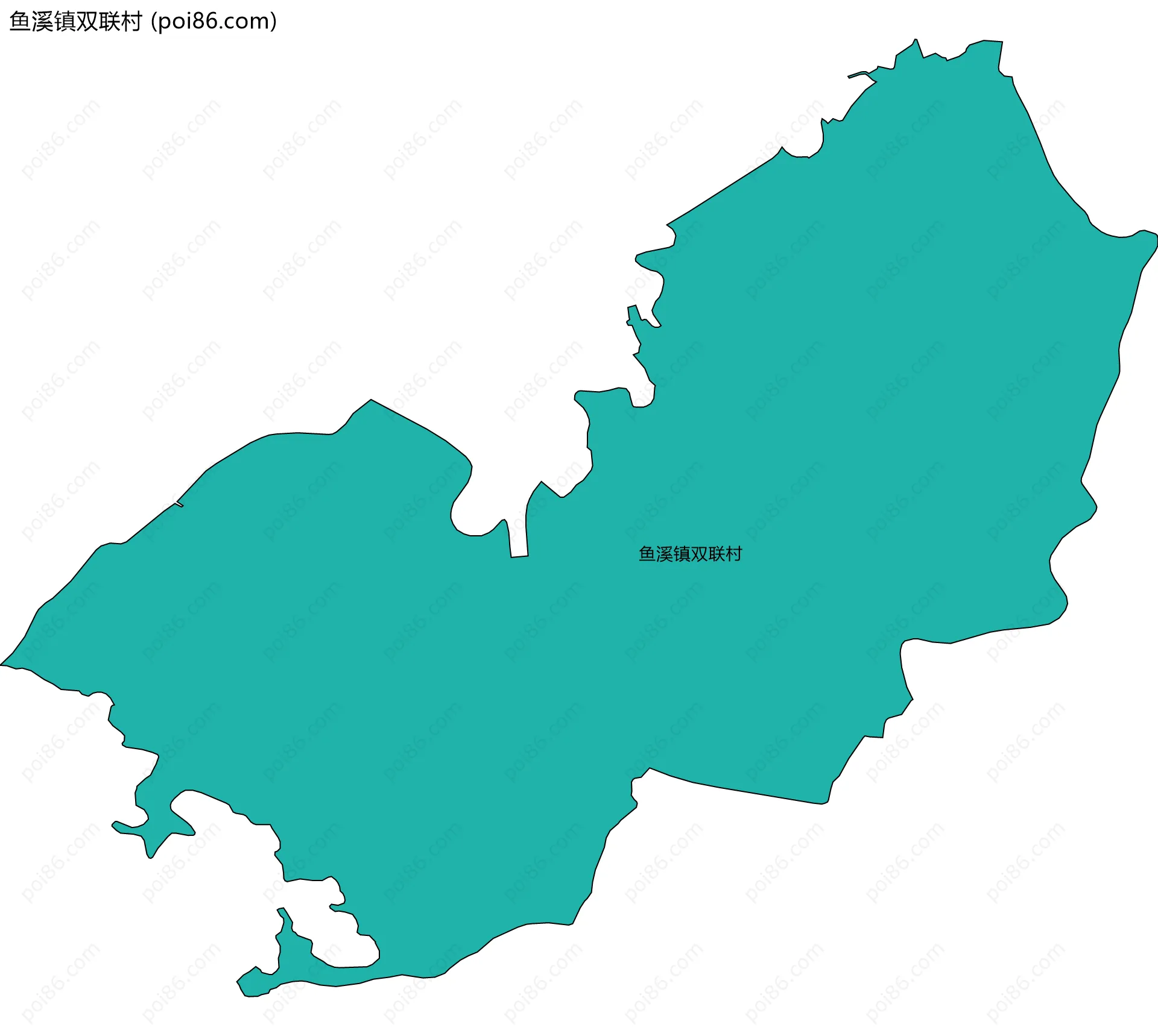 鱼溪镇双联村边界地图