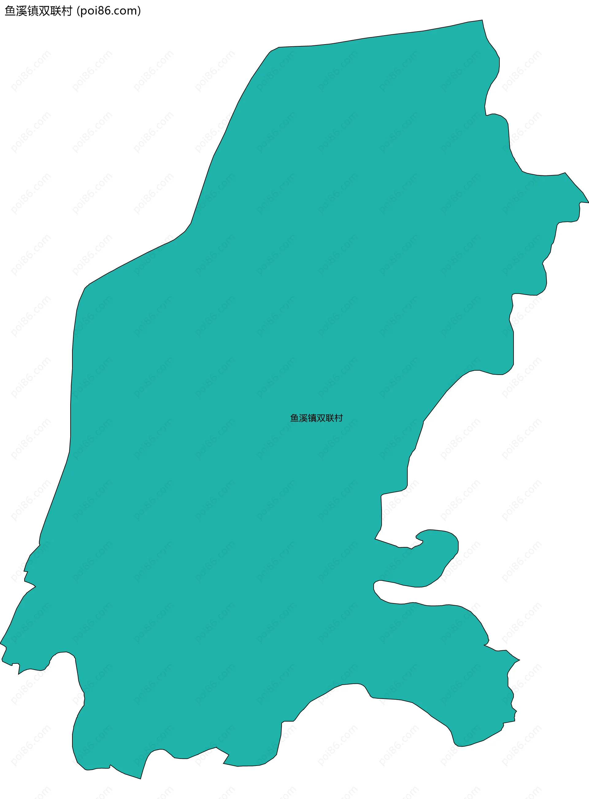 鱼溪镇双联村边界地图