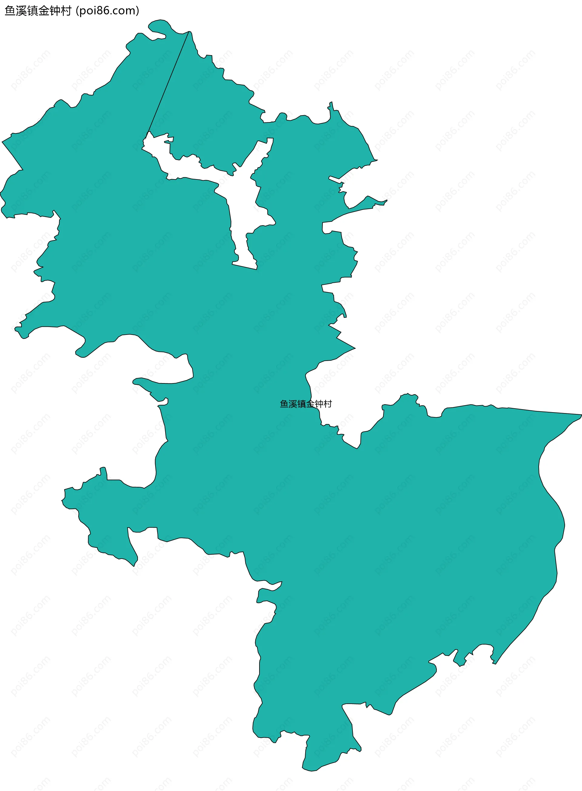 鱼溪镇金钟村边界地图