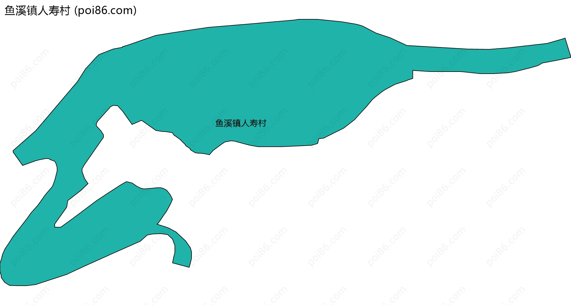 鱼溪镇人寿村边界地图