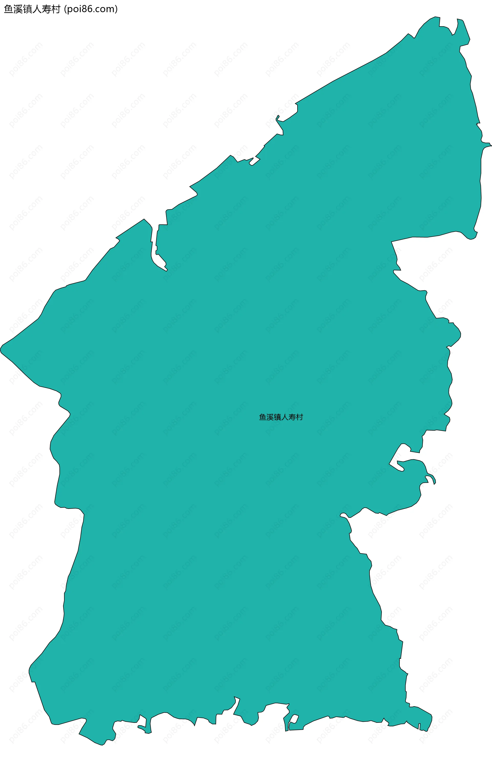 鱼溪镇人寿村边界地图