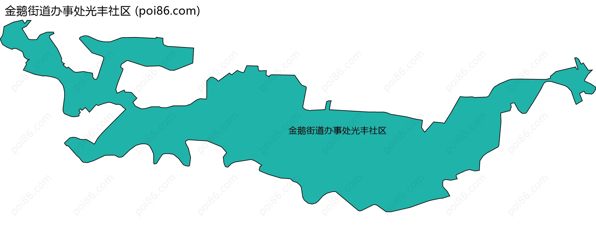 金鹅街道办事处光丰社区边界地图