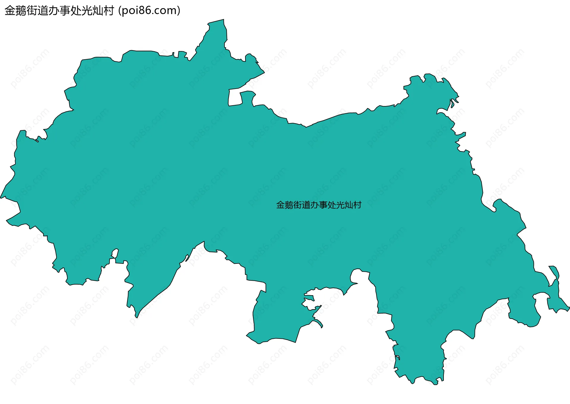 金鹅街道办事处光灿村边界地图