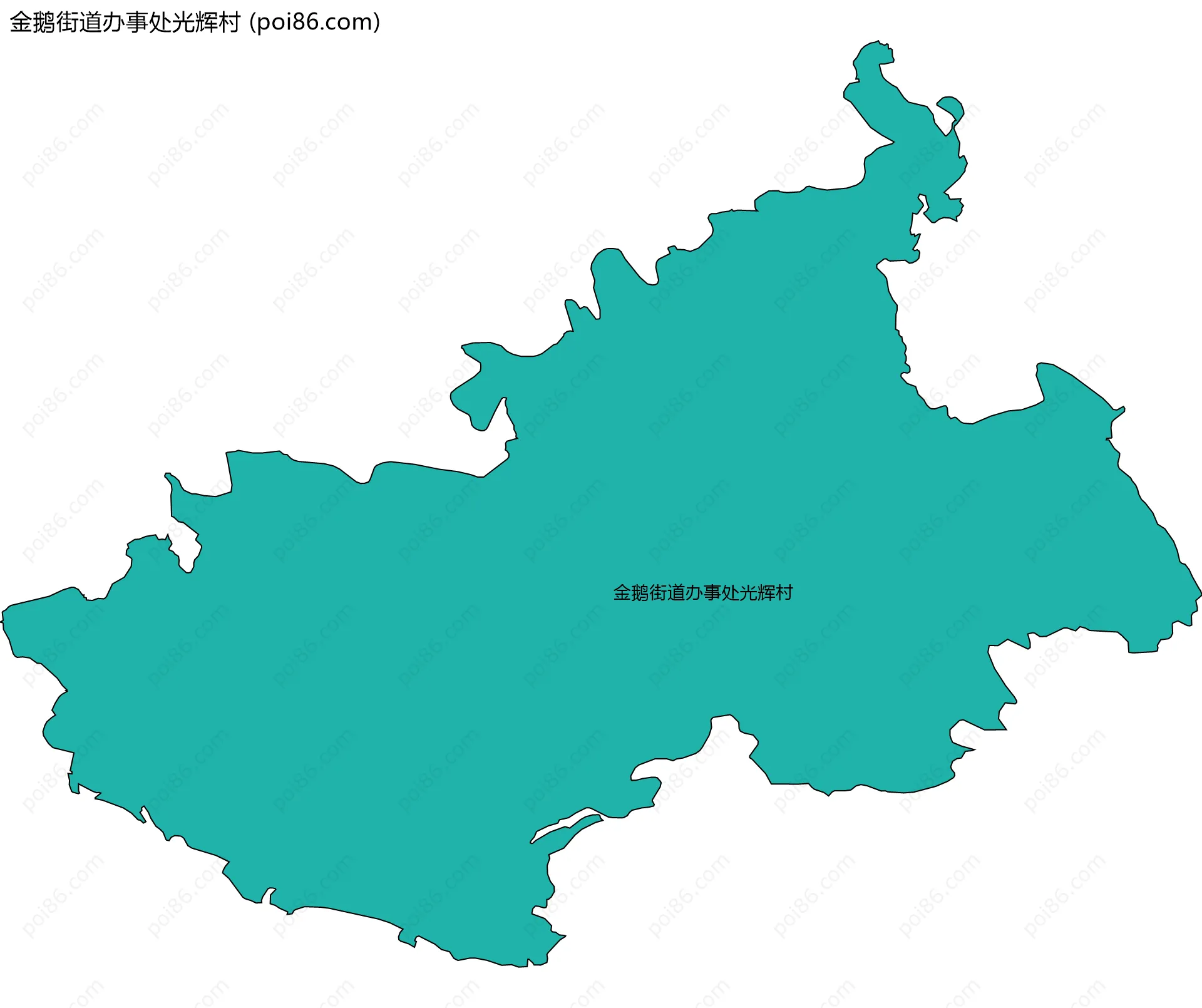 金鹅街道办事处光辉村边界地图