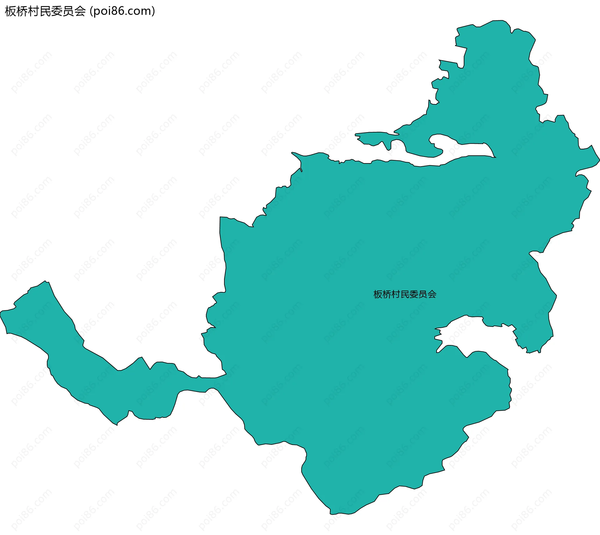 板桥村民委员会边界地图