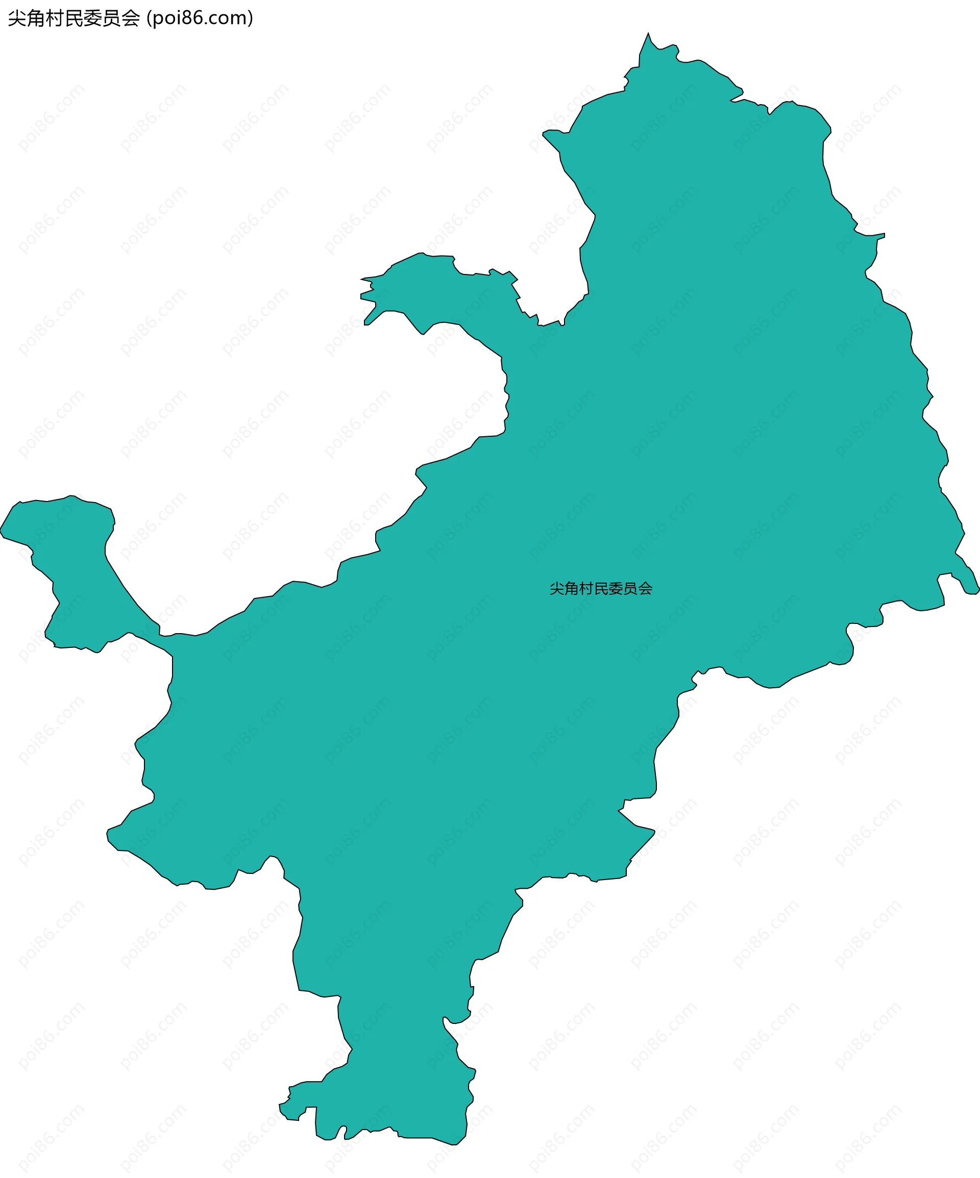 尖角村民委员会边界地图