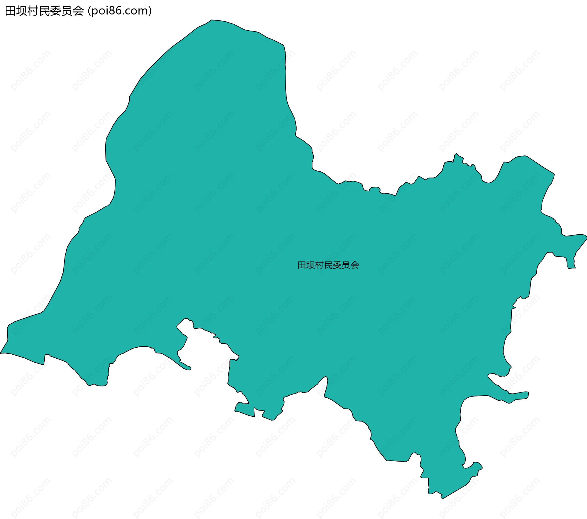 田坝村民委员会边界地图