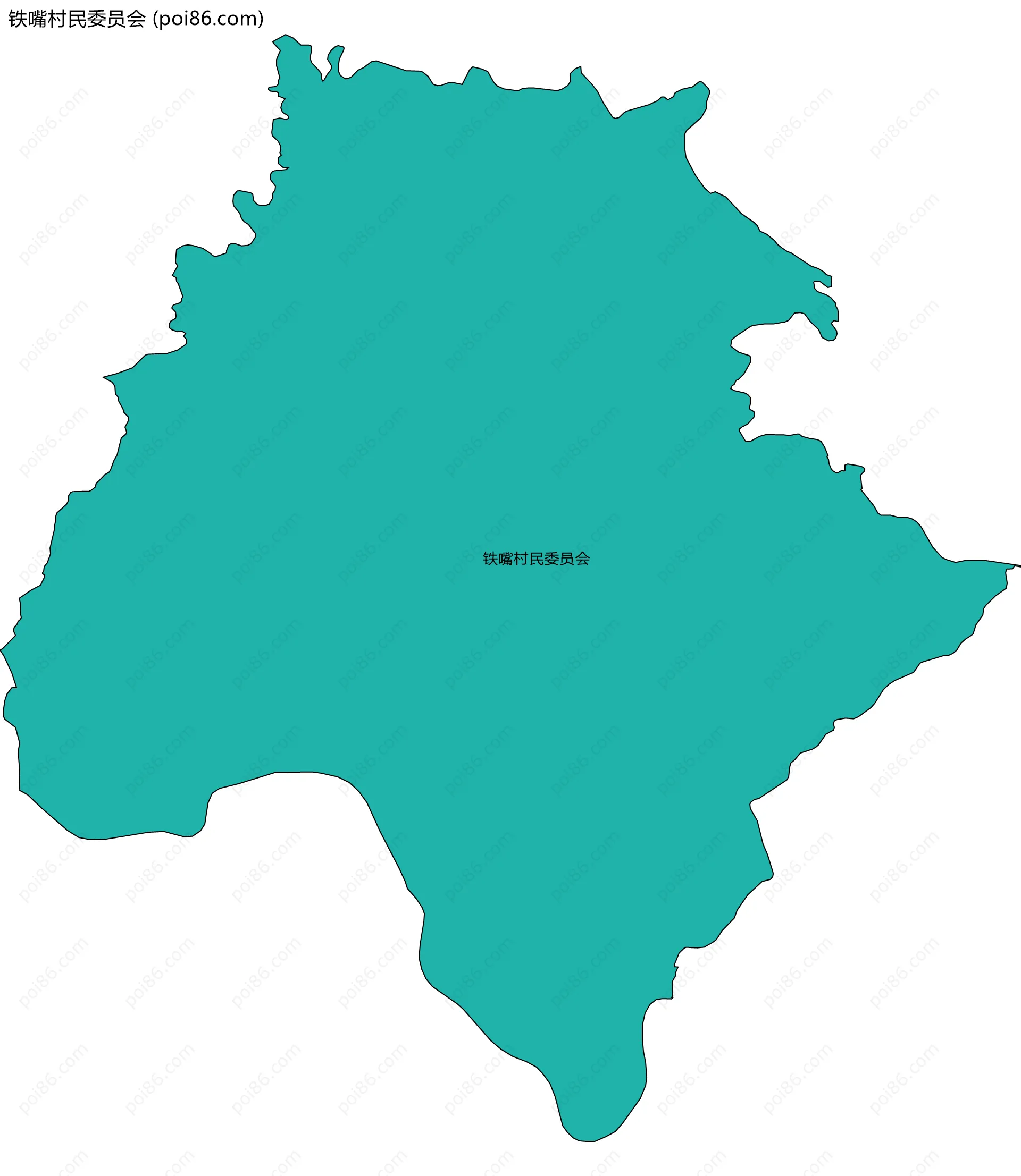 铁嘴村民委员会边界地图