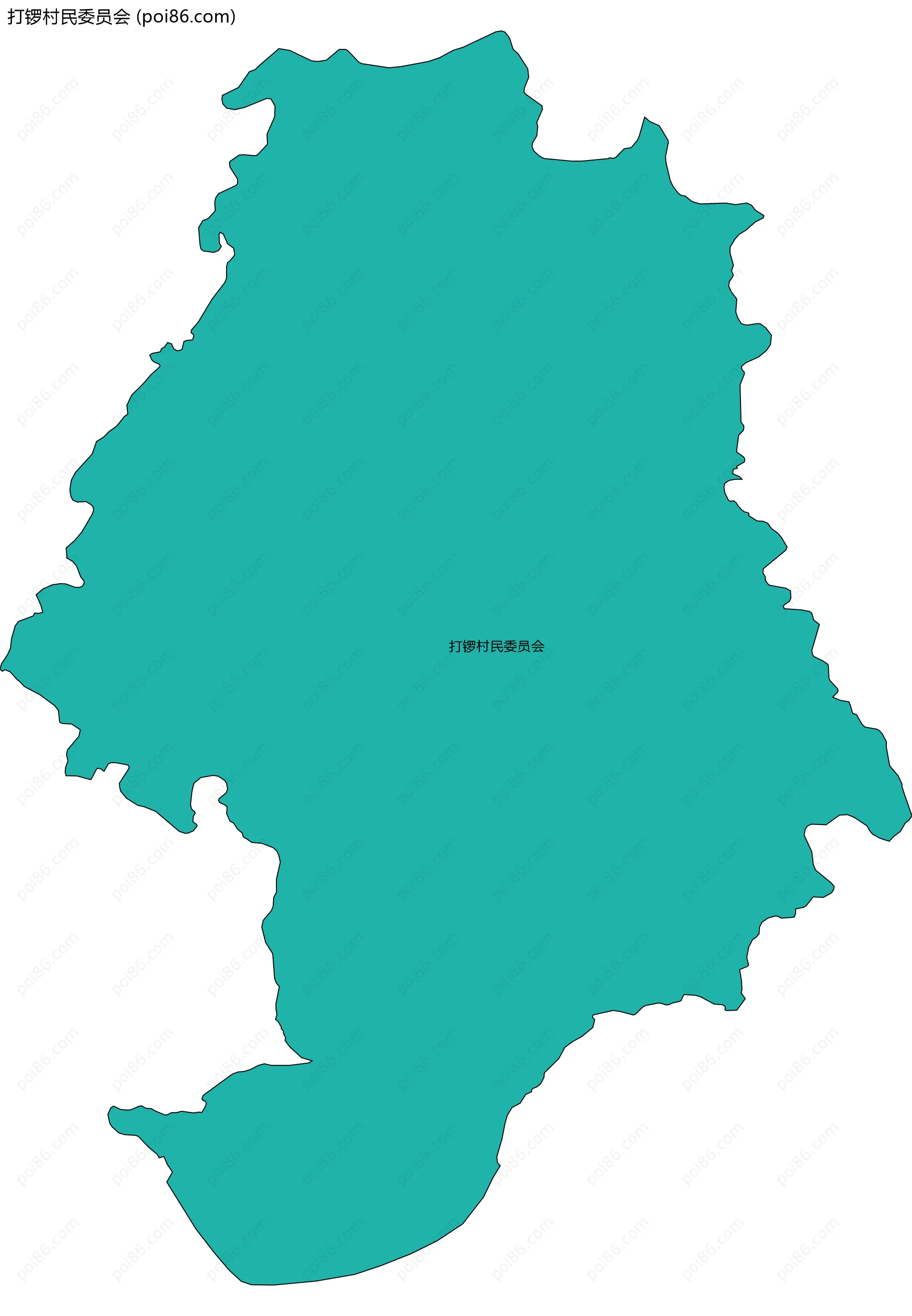 打锣村民委员会边界地图