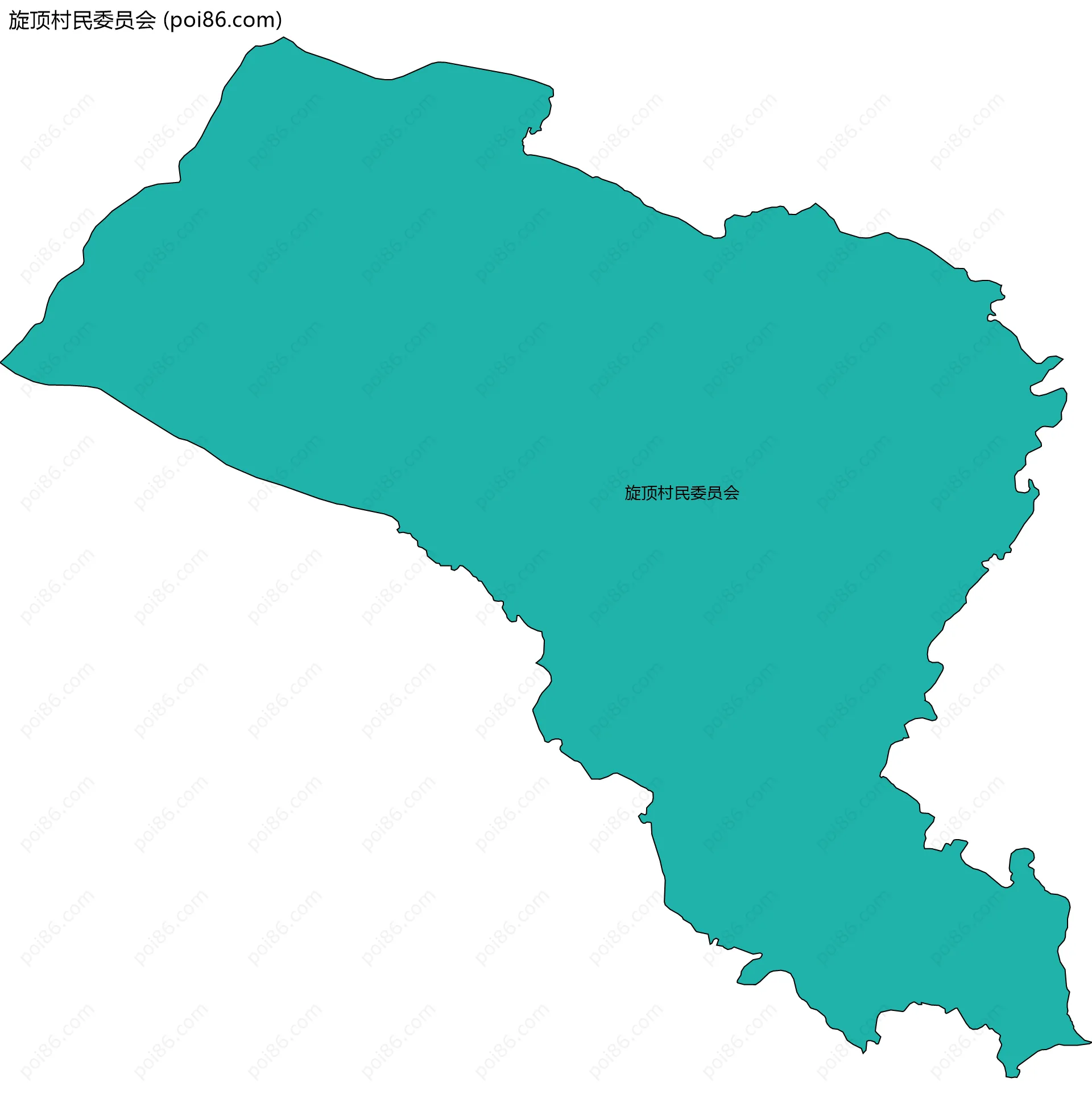 旋顶村民委员会边界地图