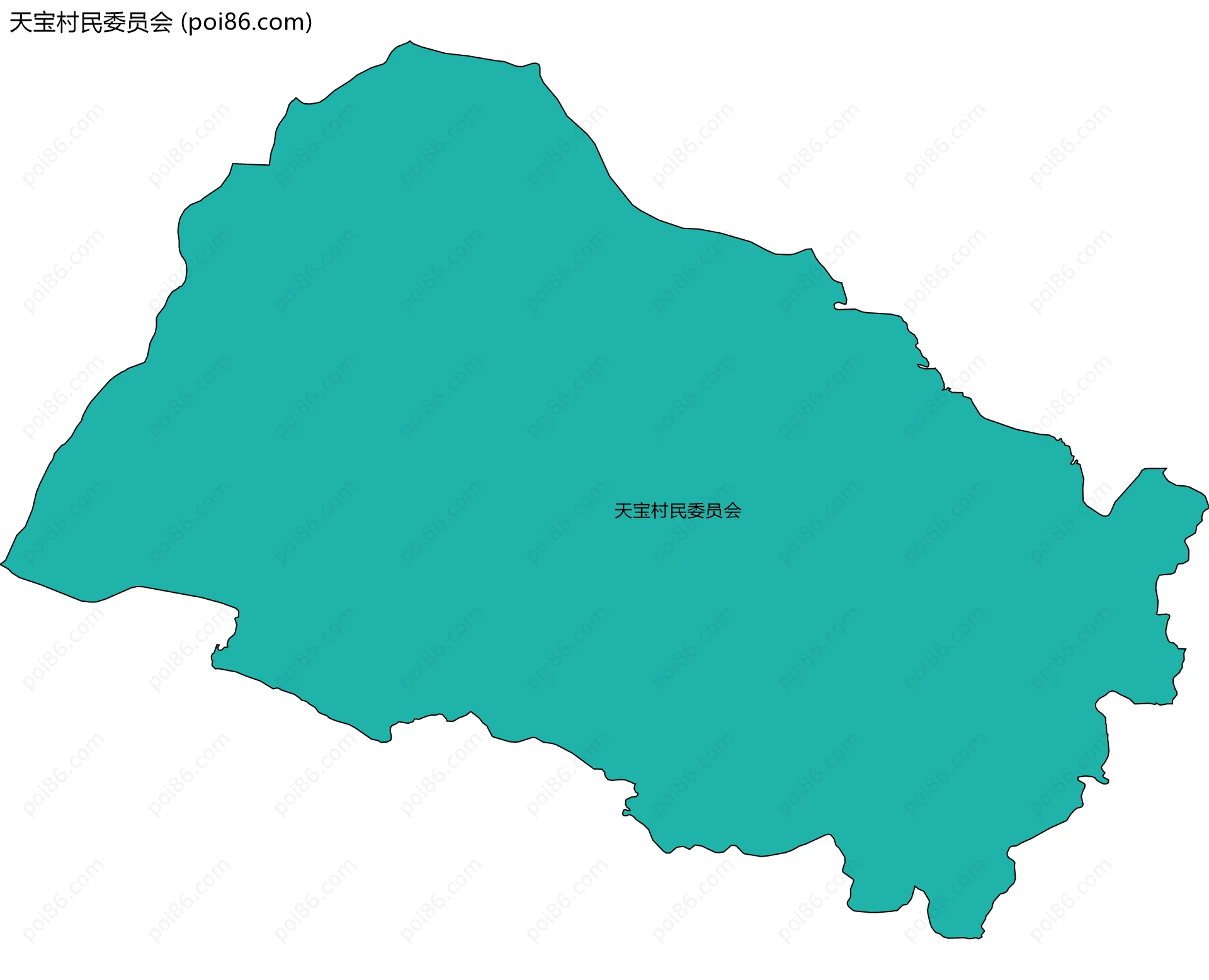 天宝村民委员会边界地图