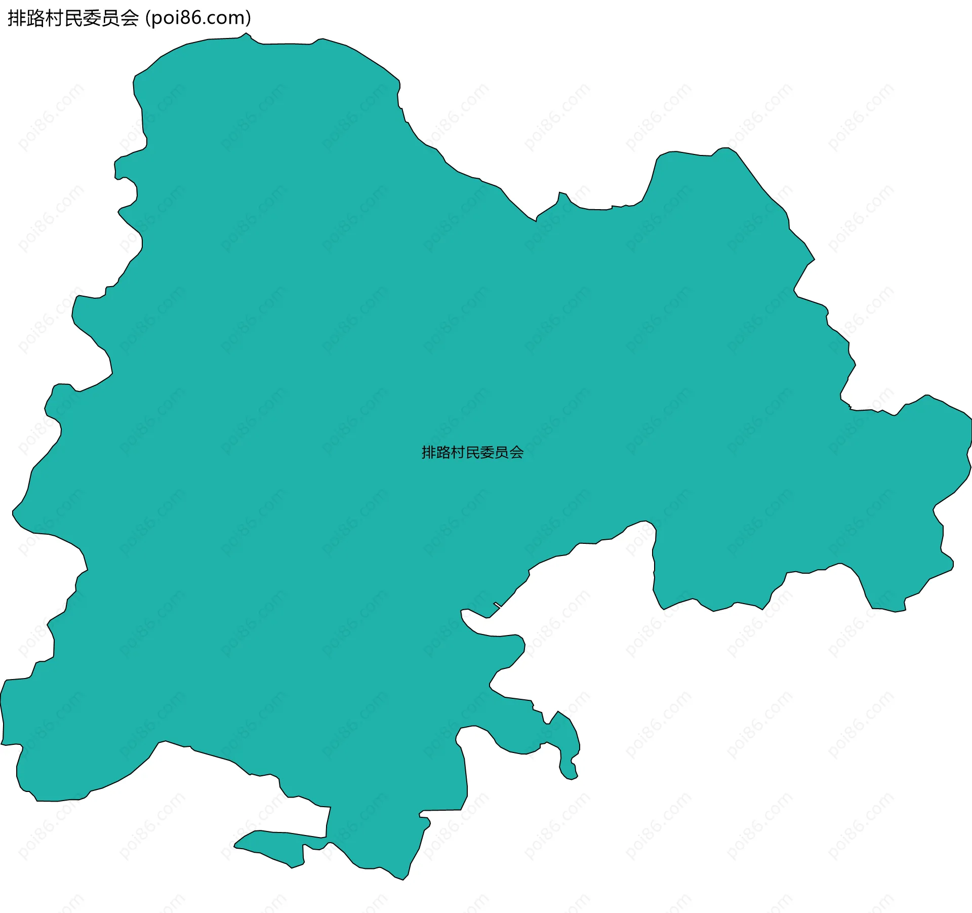 排路村民委员会边界地图