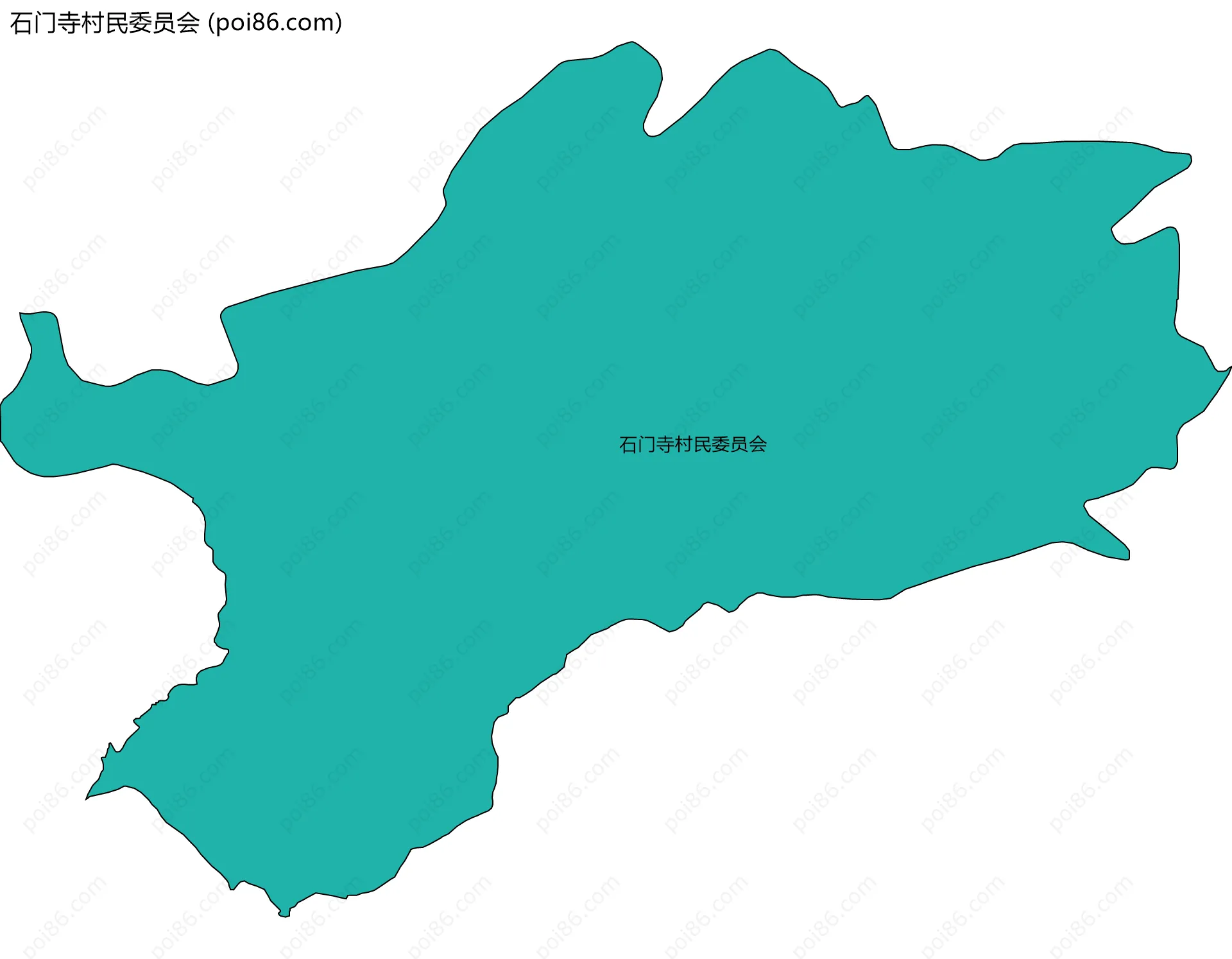 石门寺村民委员会边界地图