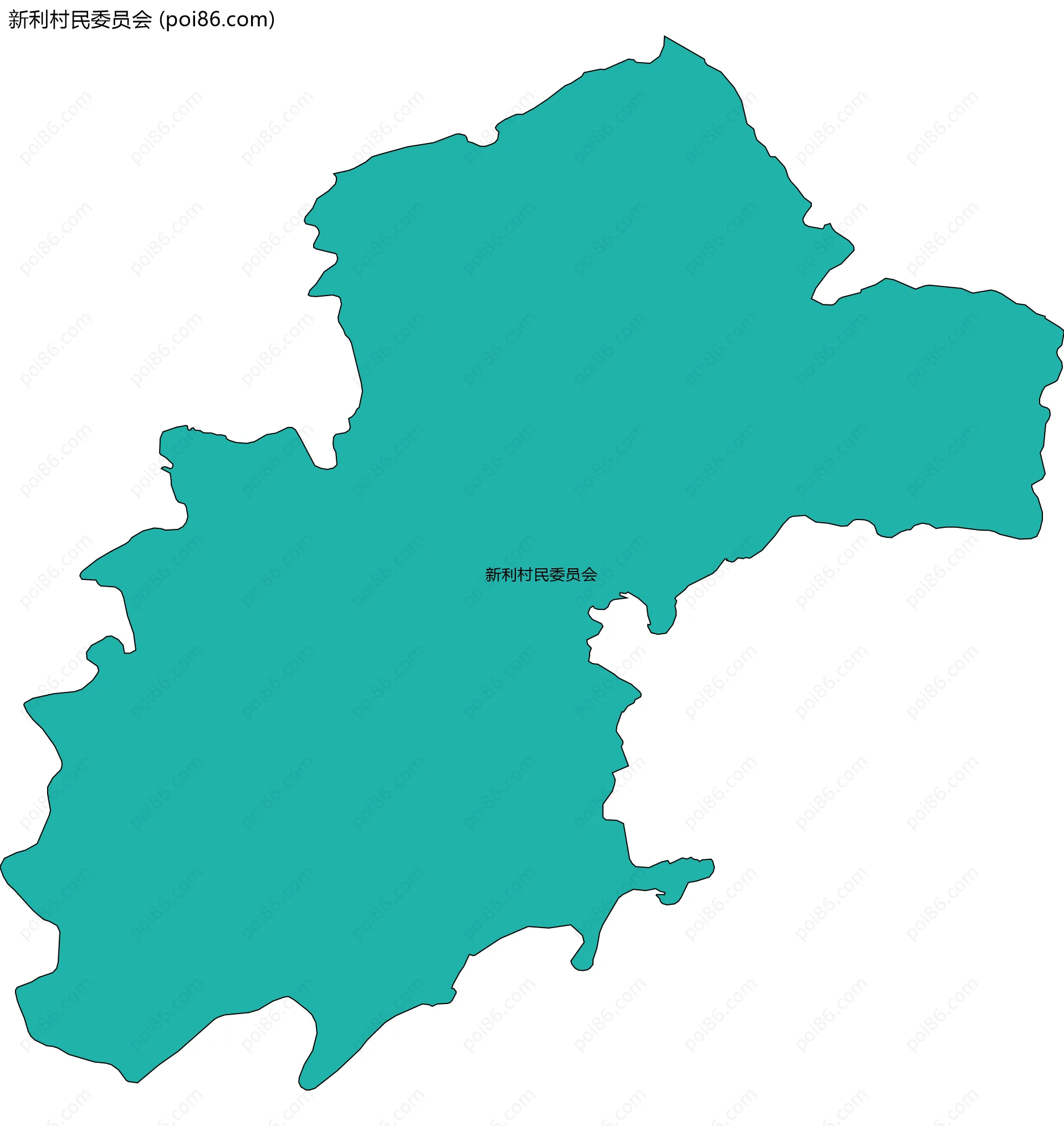 新利村民委员会边界地图