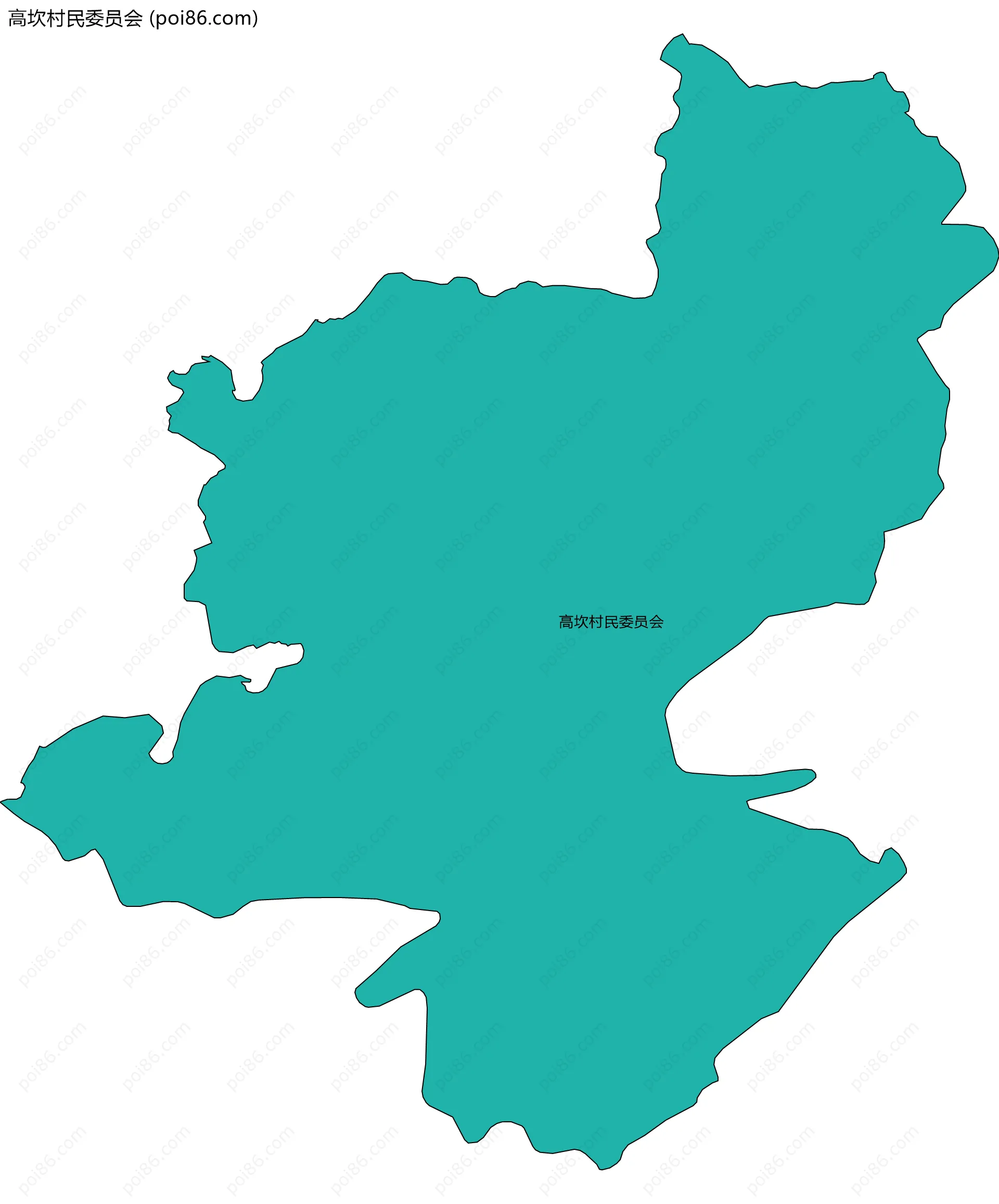 高坎村民委员会边界地图