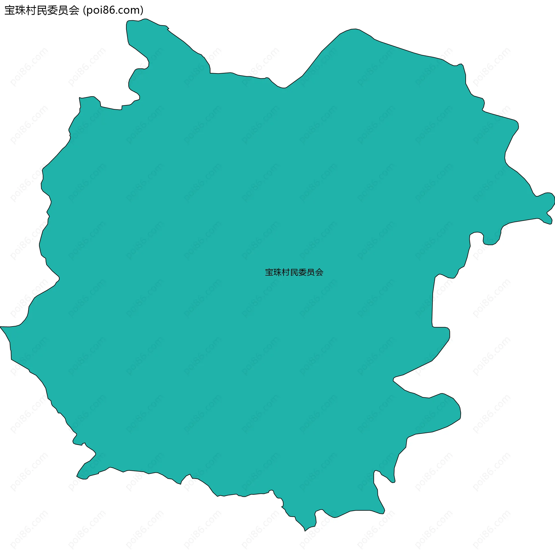 宝珠村民委员会边界地图