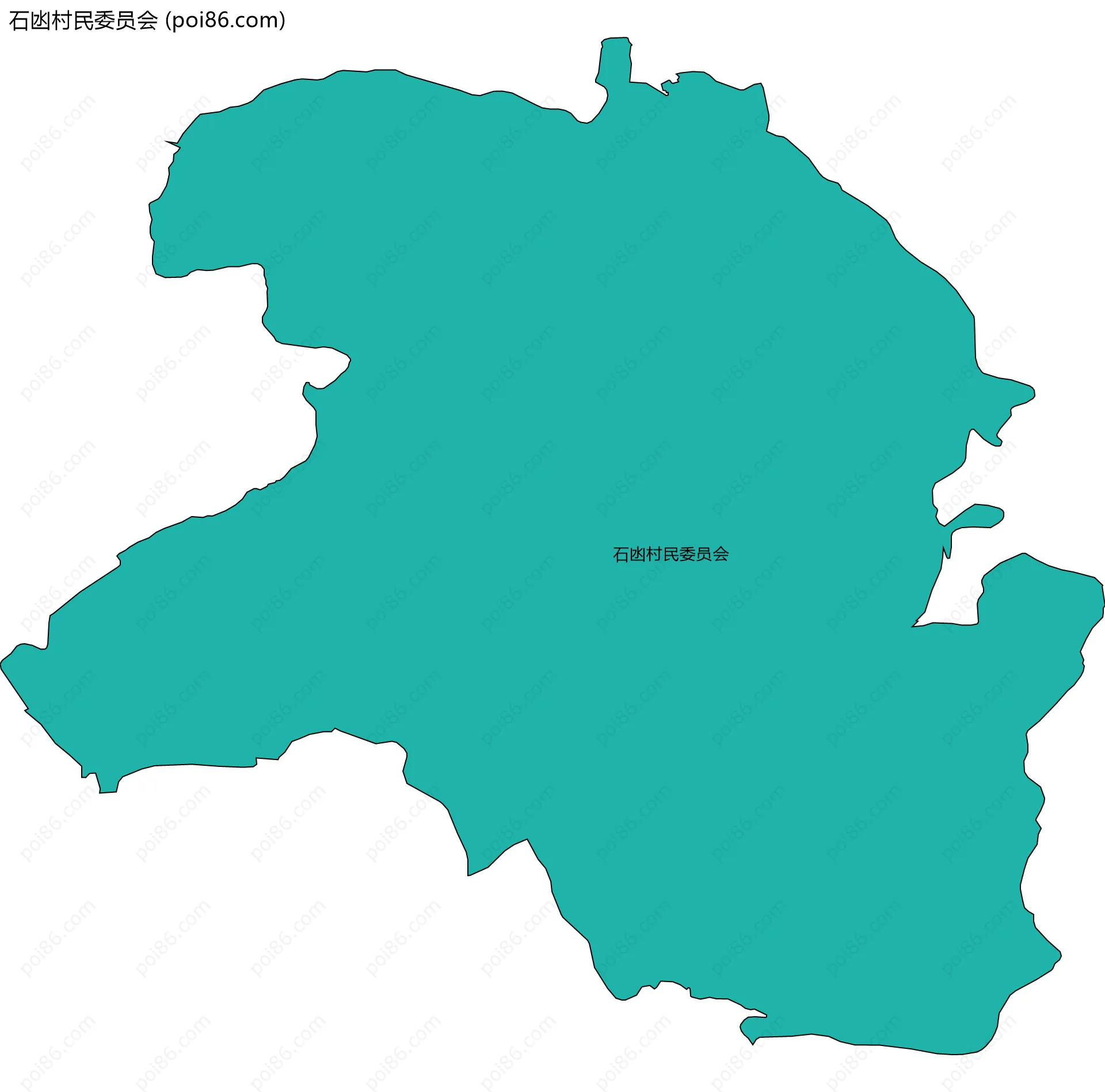 石凼村民委员会边界地图