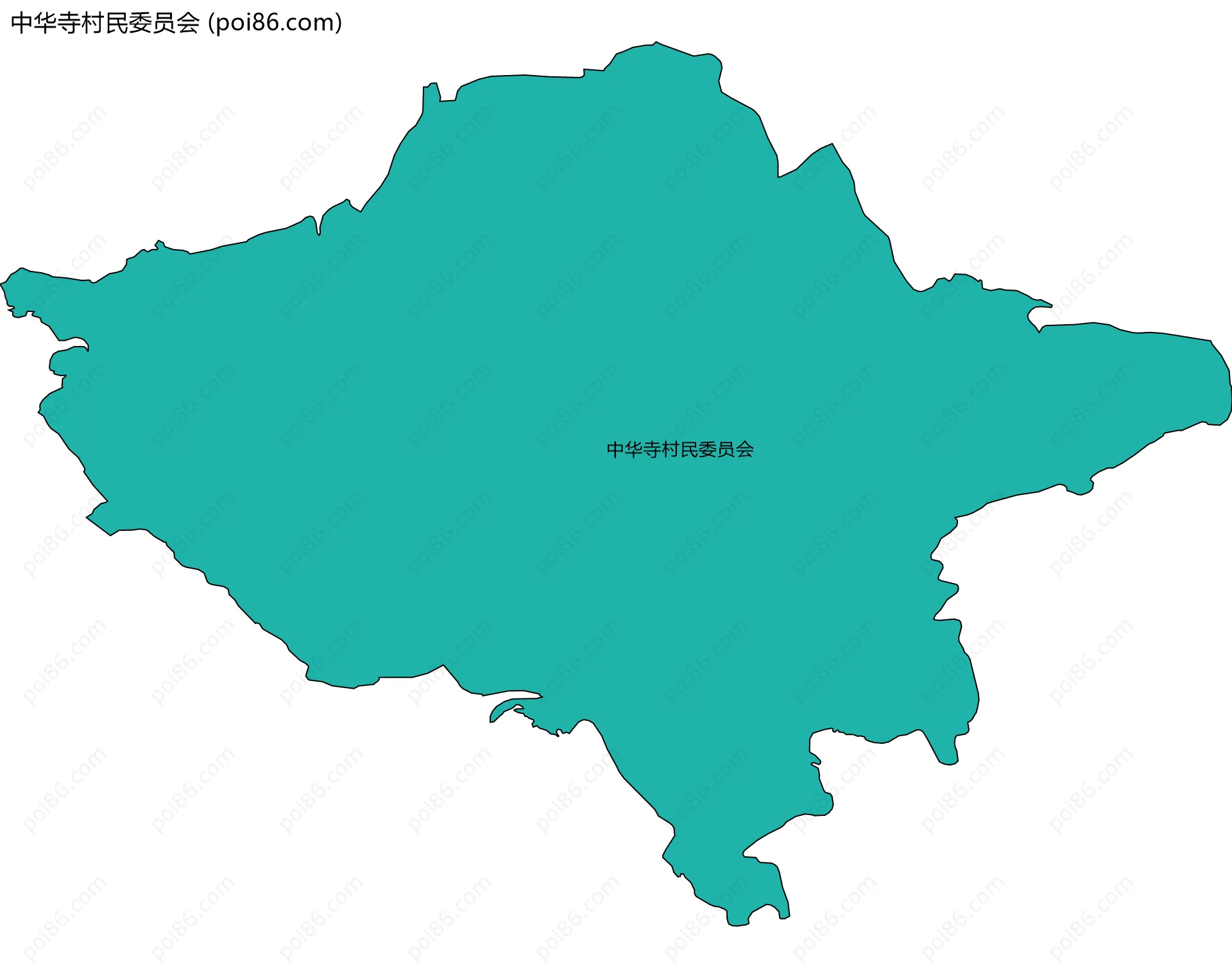 中华寺村民委员会边界地图