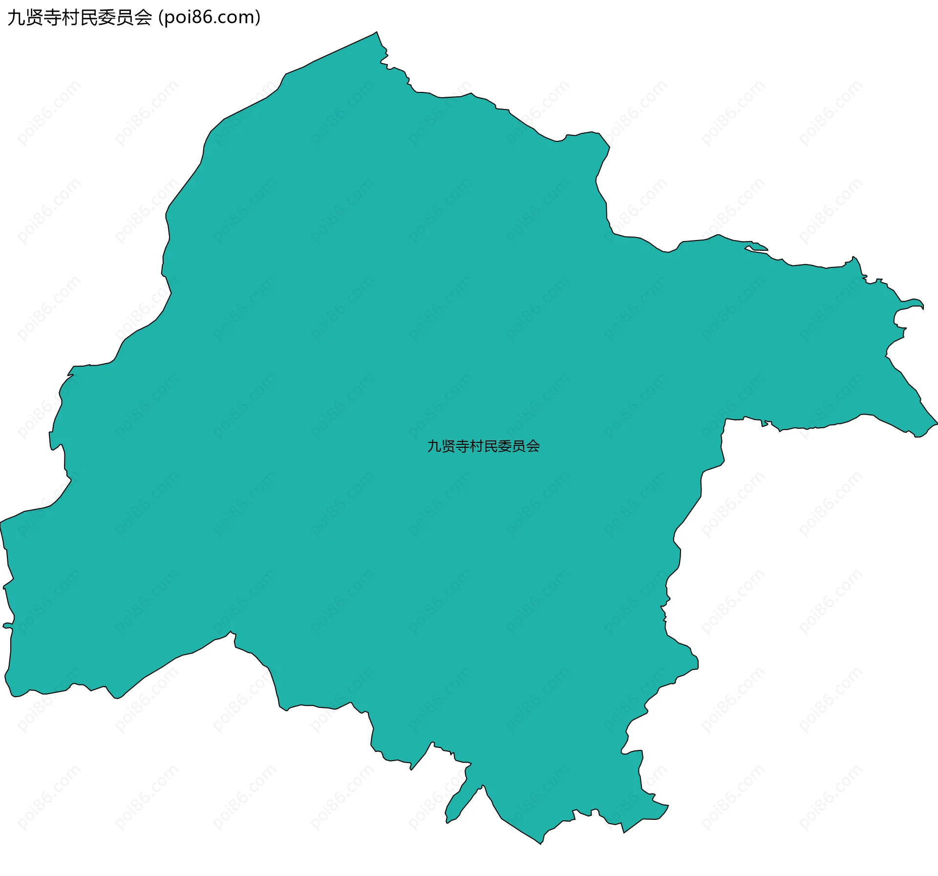 九贤寺村民委员会边界地图