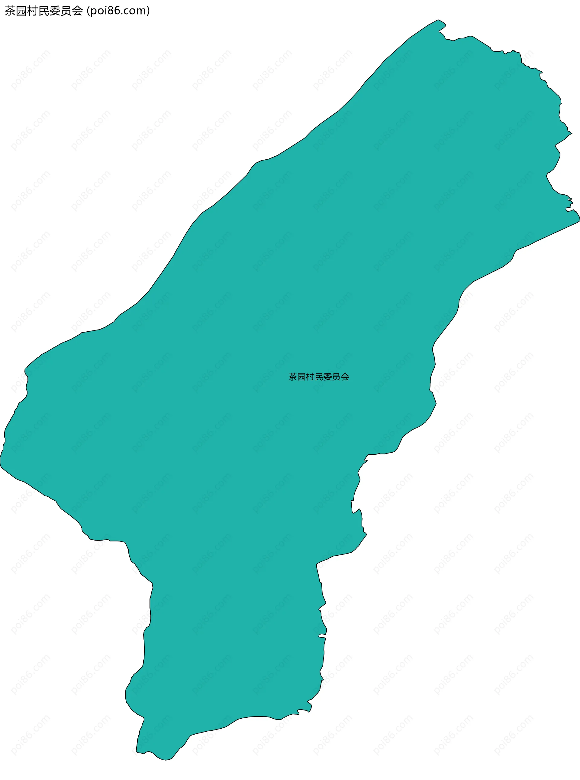 茶园村民委员会边界地图