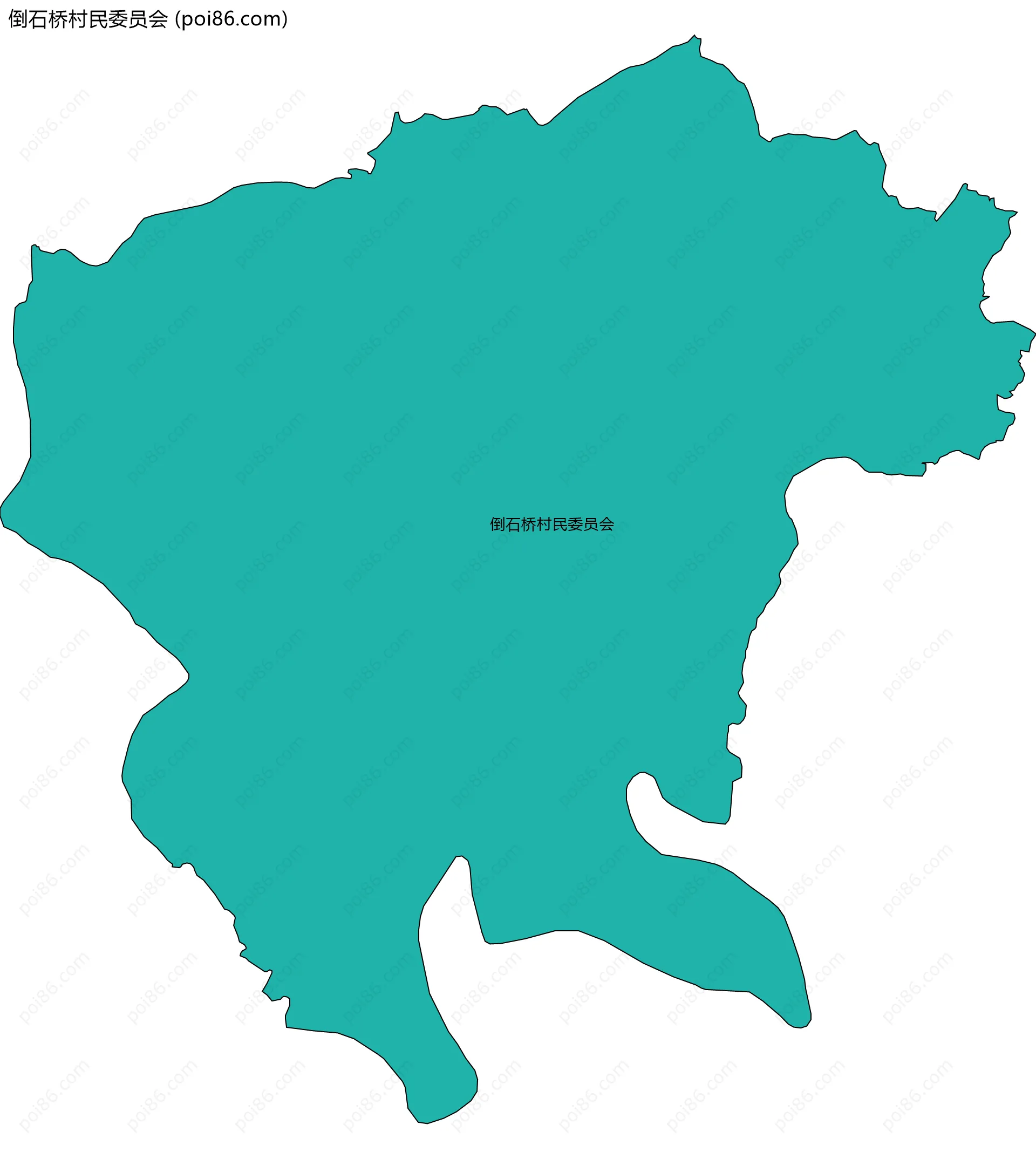倒石桥村民委员会边界地图