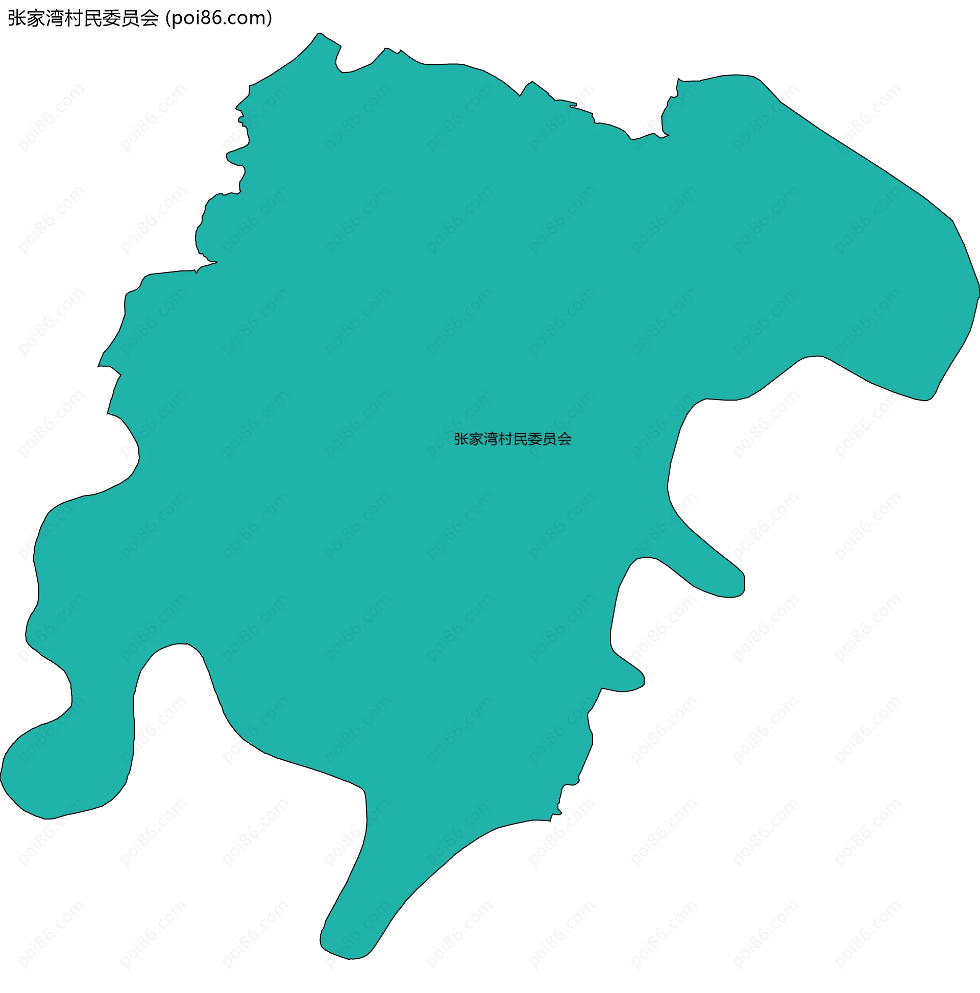 张家湾村民委员会边界地图