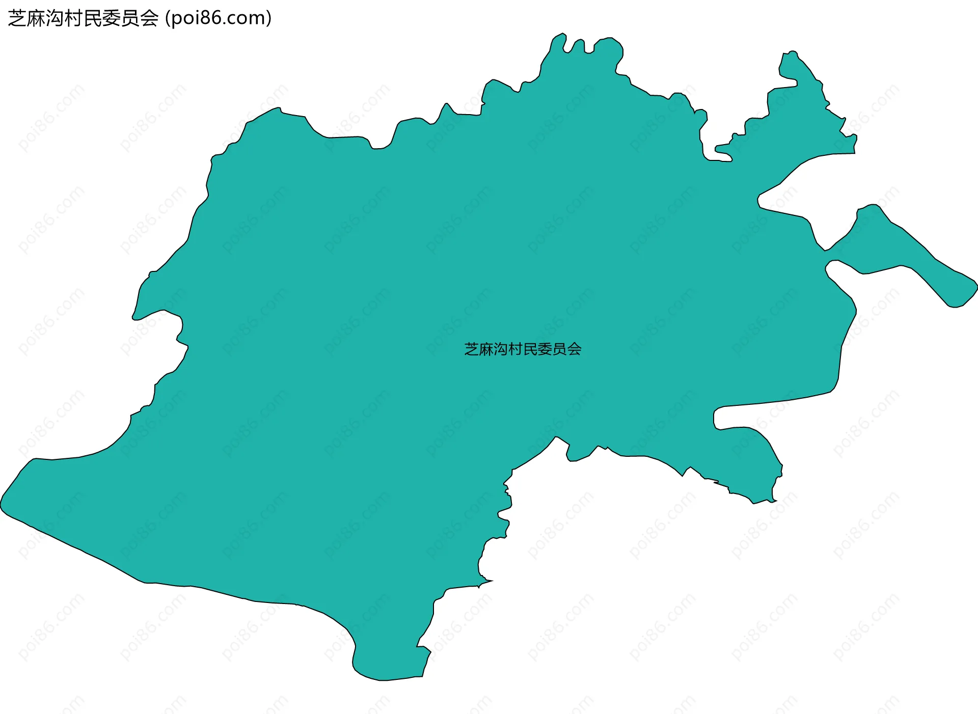 芝麻沟村民委员会边界地图