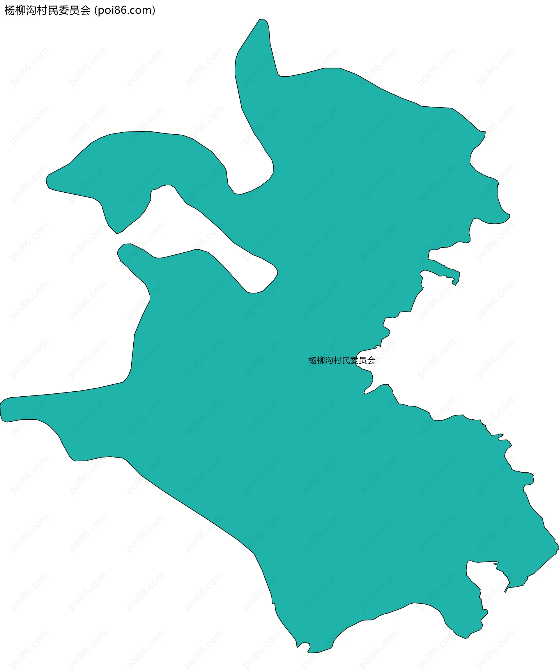 杨柳沟村民委员会边界地图