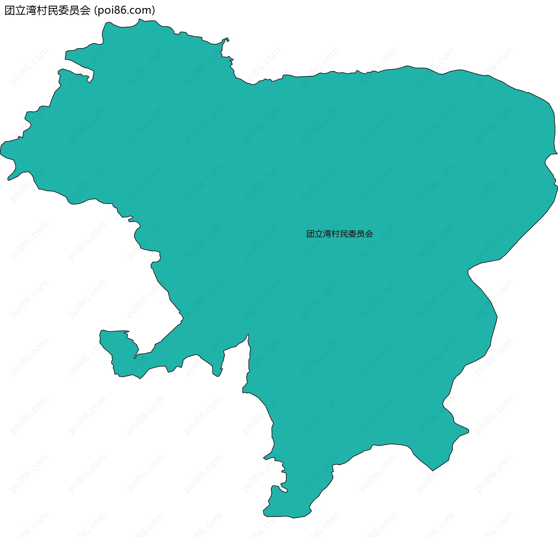 团立湾村民委员会边界地图