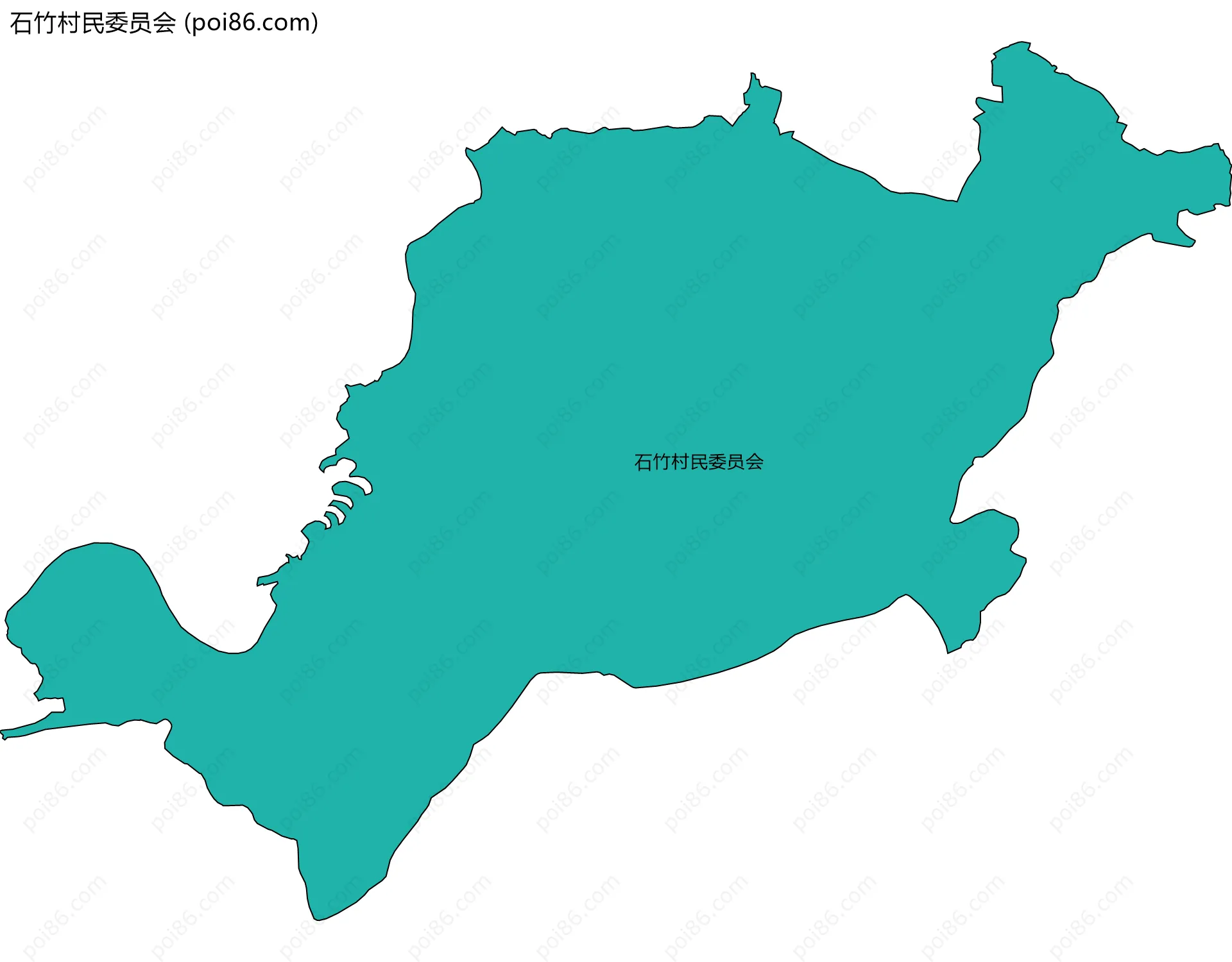 石竹村民委员会边界地图