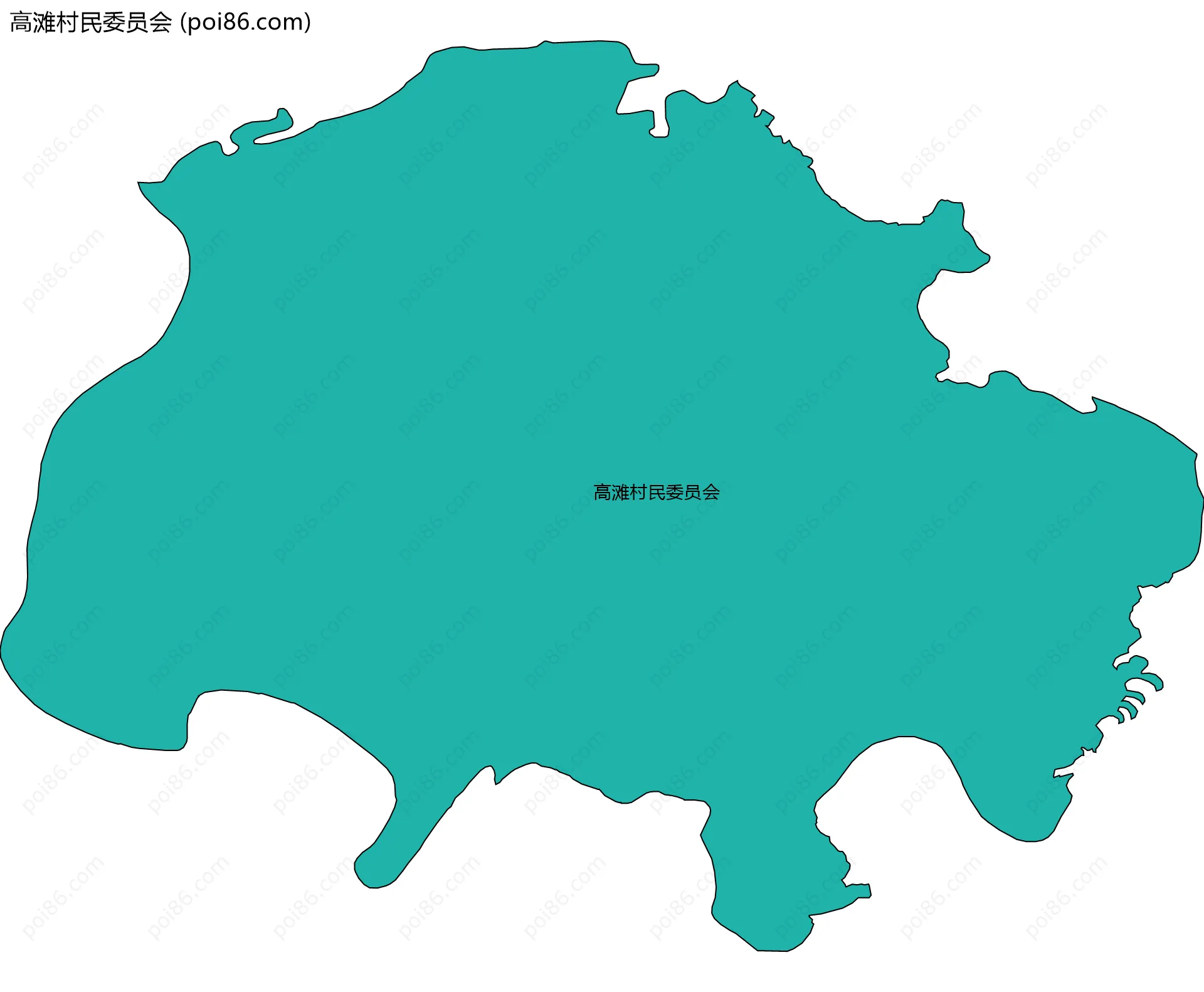 高滩村民委员会边界地图