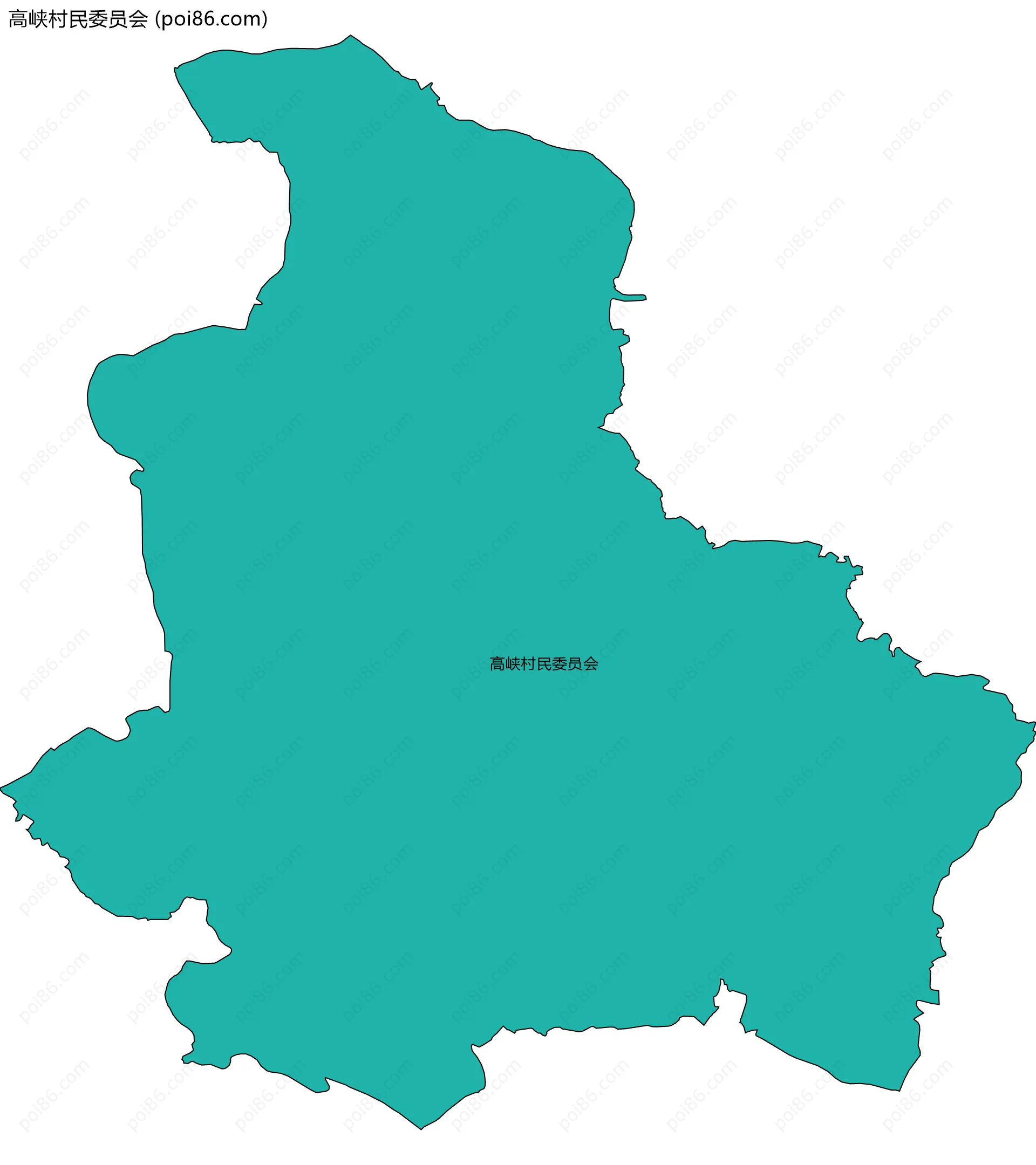 高峡村民委员会边界地图