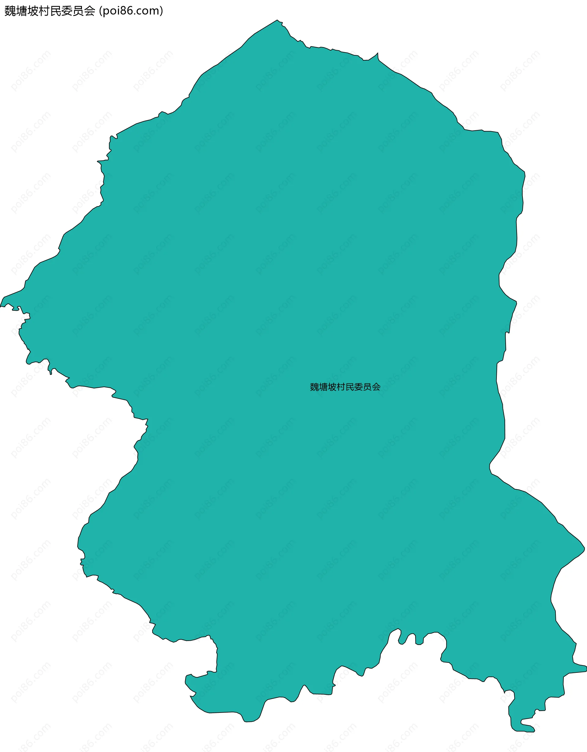 魏塘坡村民委员会边界地图