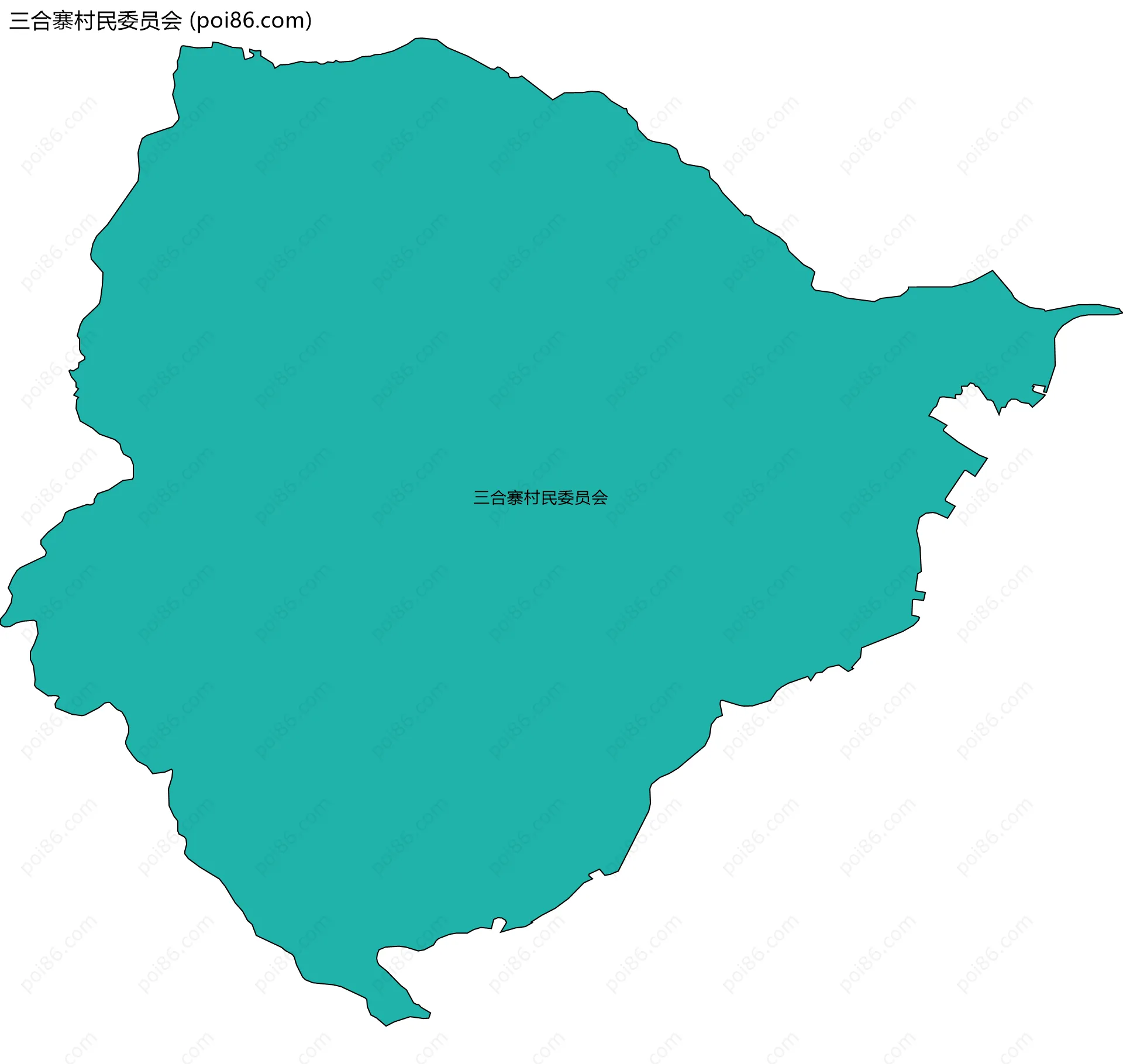 三合寨村民委员会边界地图