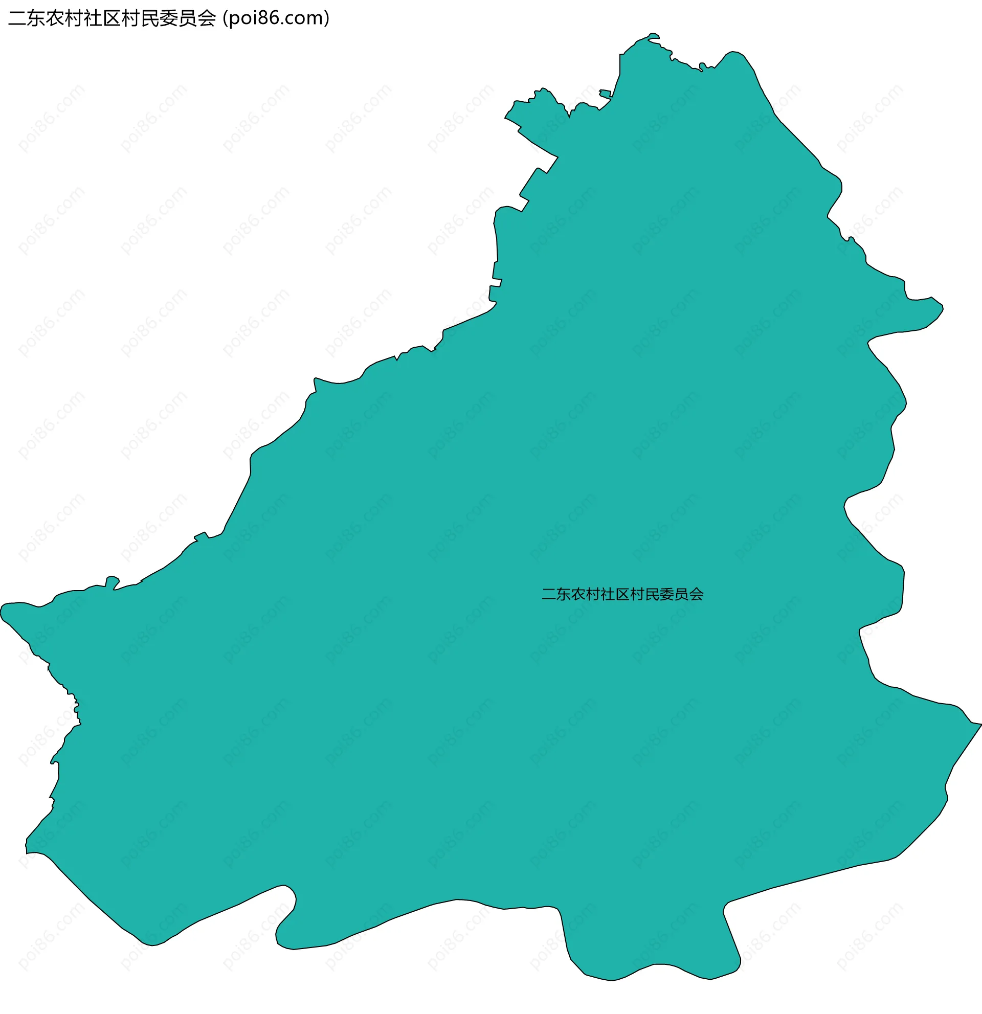 二东农村社区村民委员会边界地图